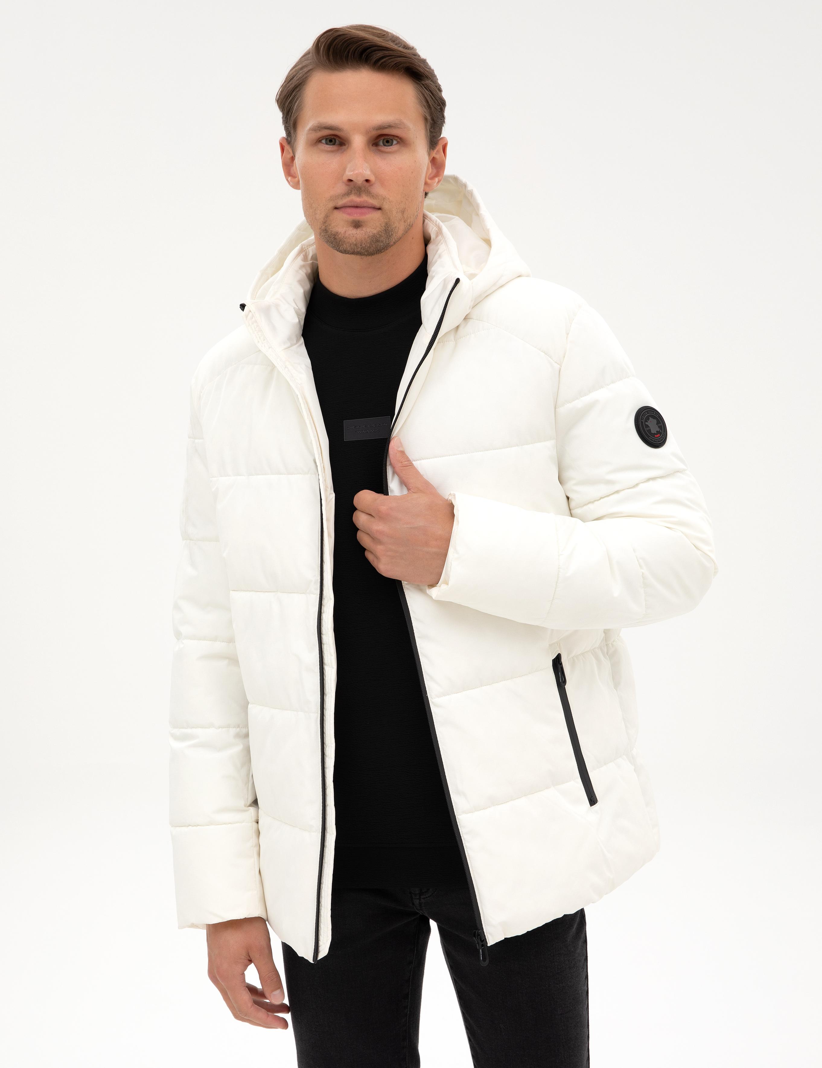 Ekru Kapüşonlu Mont