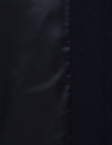 Lacivert Slim Fit Yün Karışımlı Palto