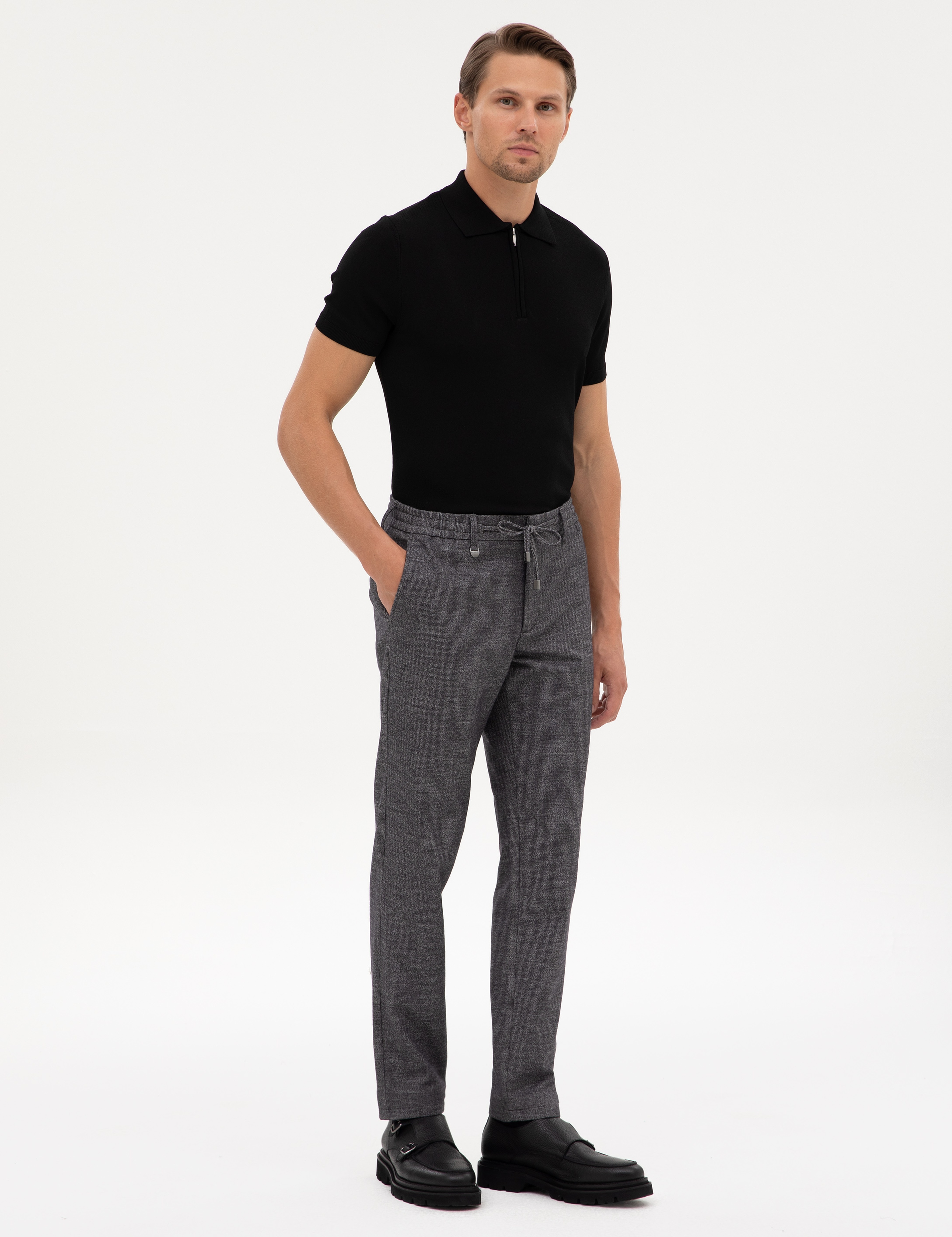 Lacivert Ex. Slim Fit Kumaş Pantolon - Image 3