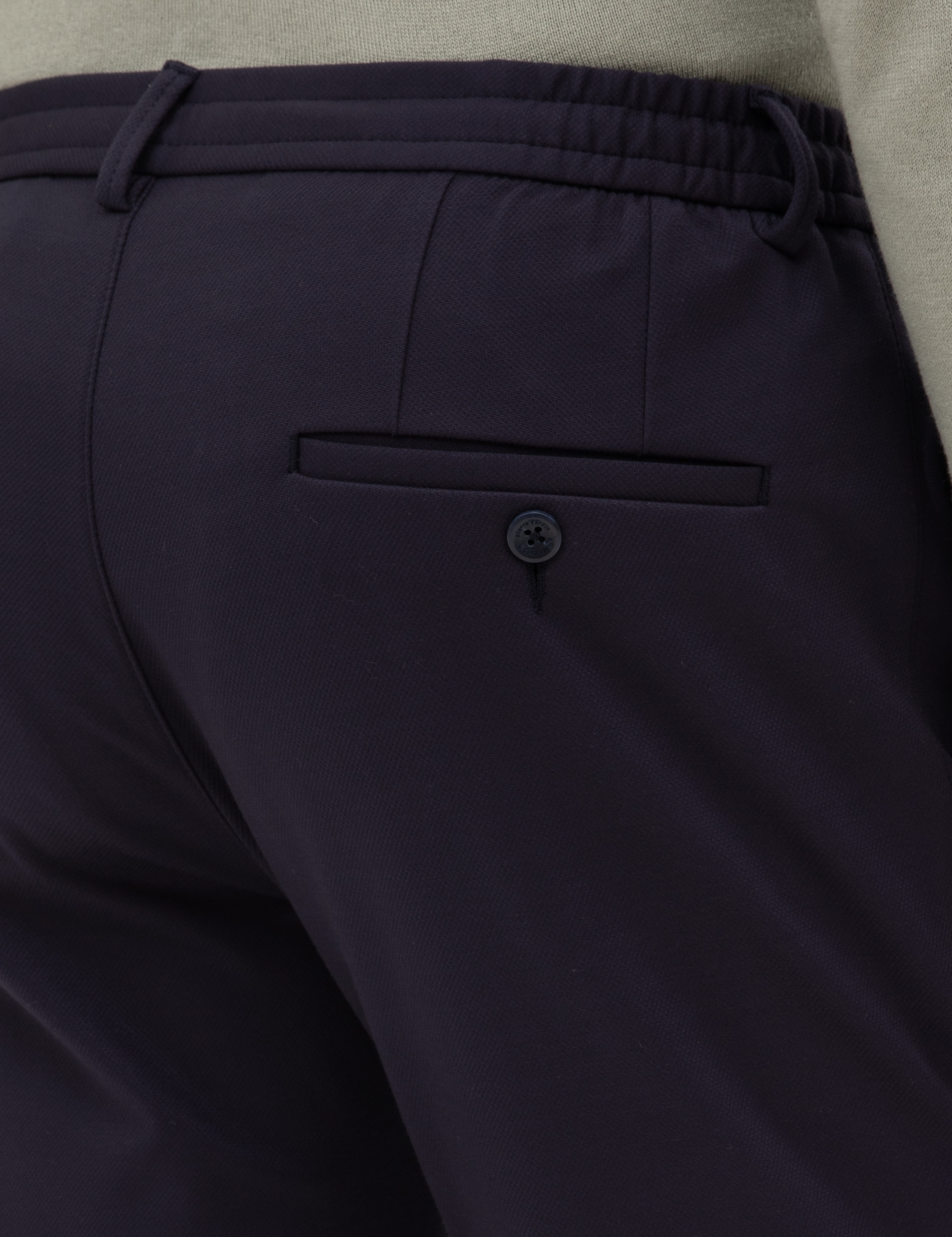 Lacivert Beli Lastikli Kordonlu Klasik Jogger Pantolon - Image 6