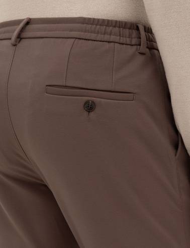 Vizon Beli Lastikli Kordonlu Klasik Jogger Pantolon