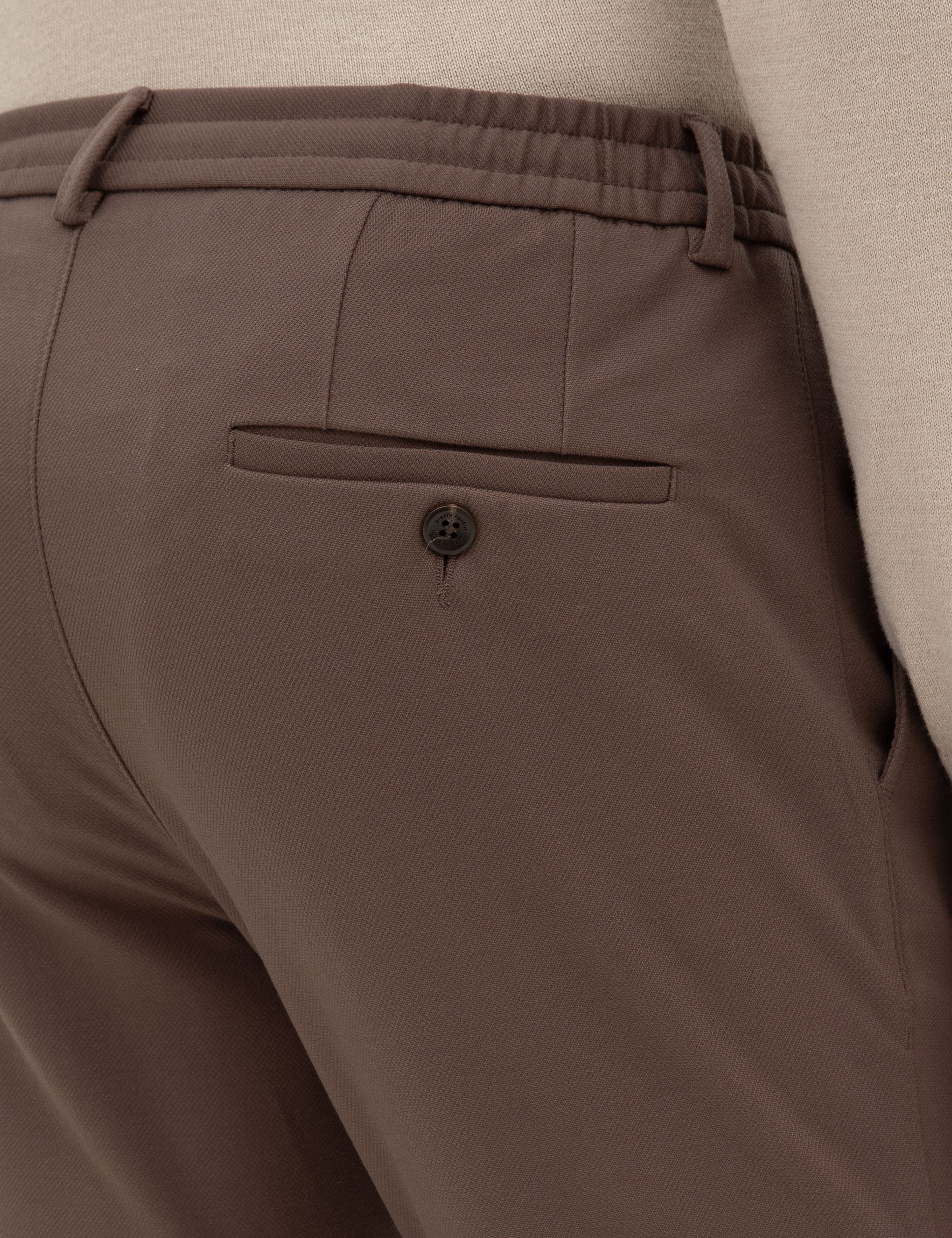 Vizon Beli Lastikli Kordonlu Klasik Jogger Pantolon