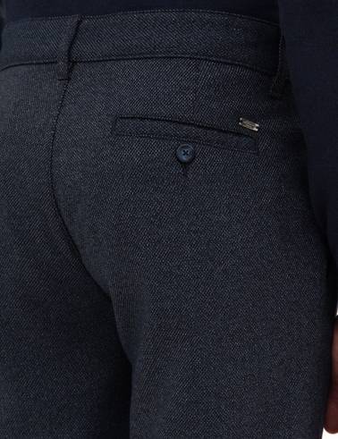 Lacivert Slim Fit Kanvas Pantolon