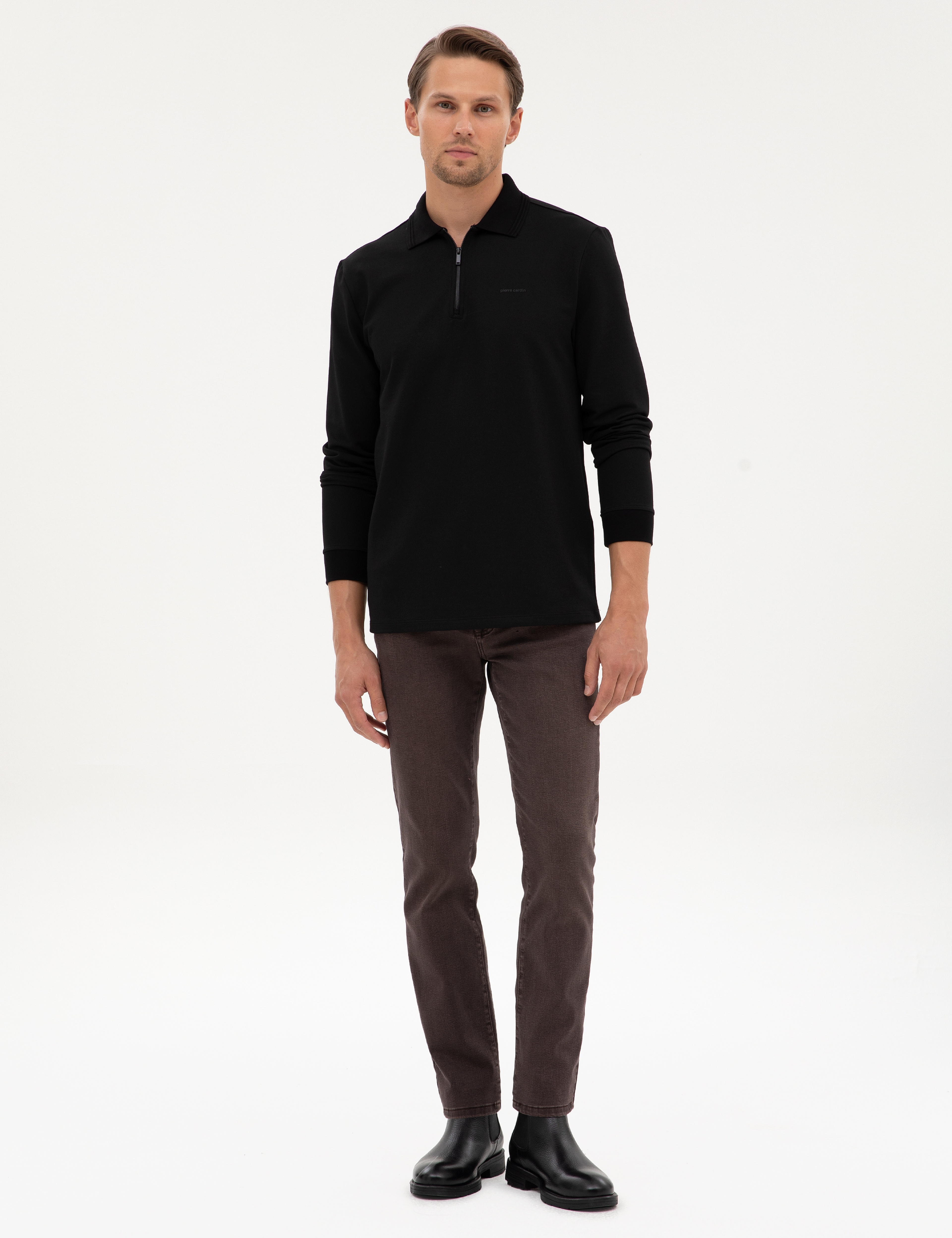 Siyah Regular Fit Sweatshirt - Image 4