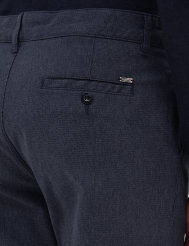 Lacivert Slim Fit Kanvas Pantolon