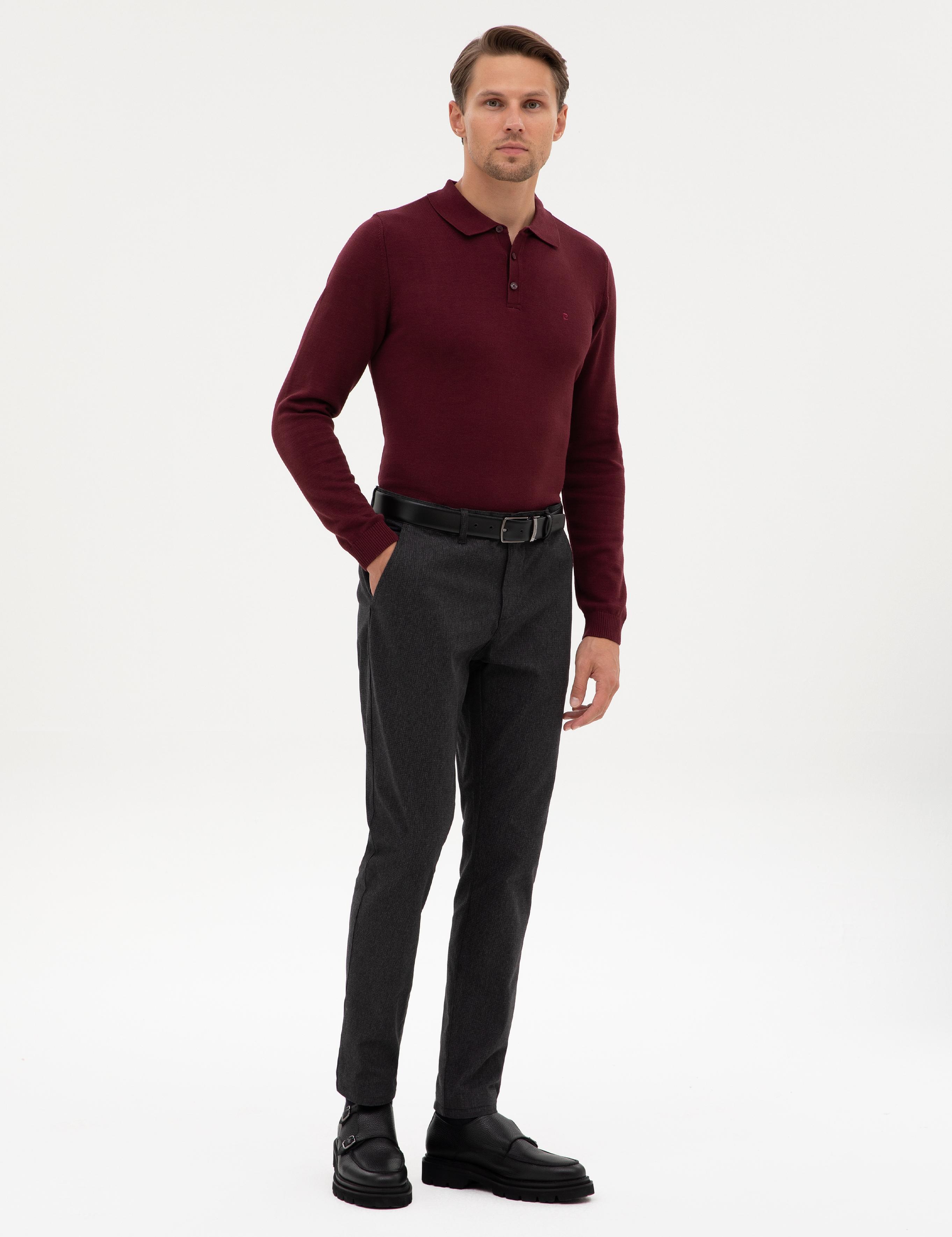 Siyah Slim Fit Kanvas Pantolon