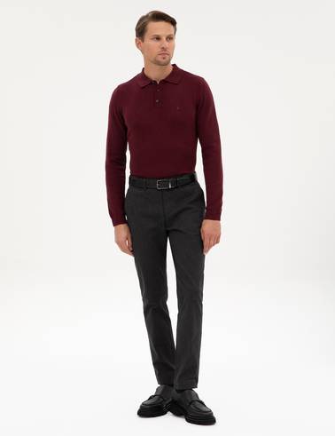 Siyah Slim Fit Kanvas Pantolon