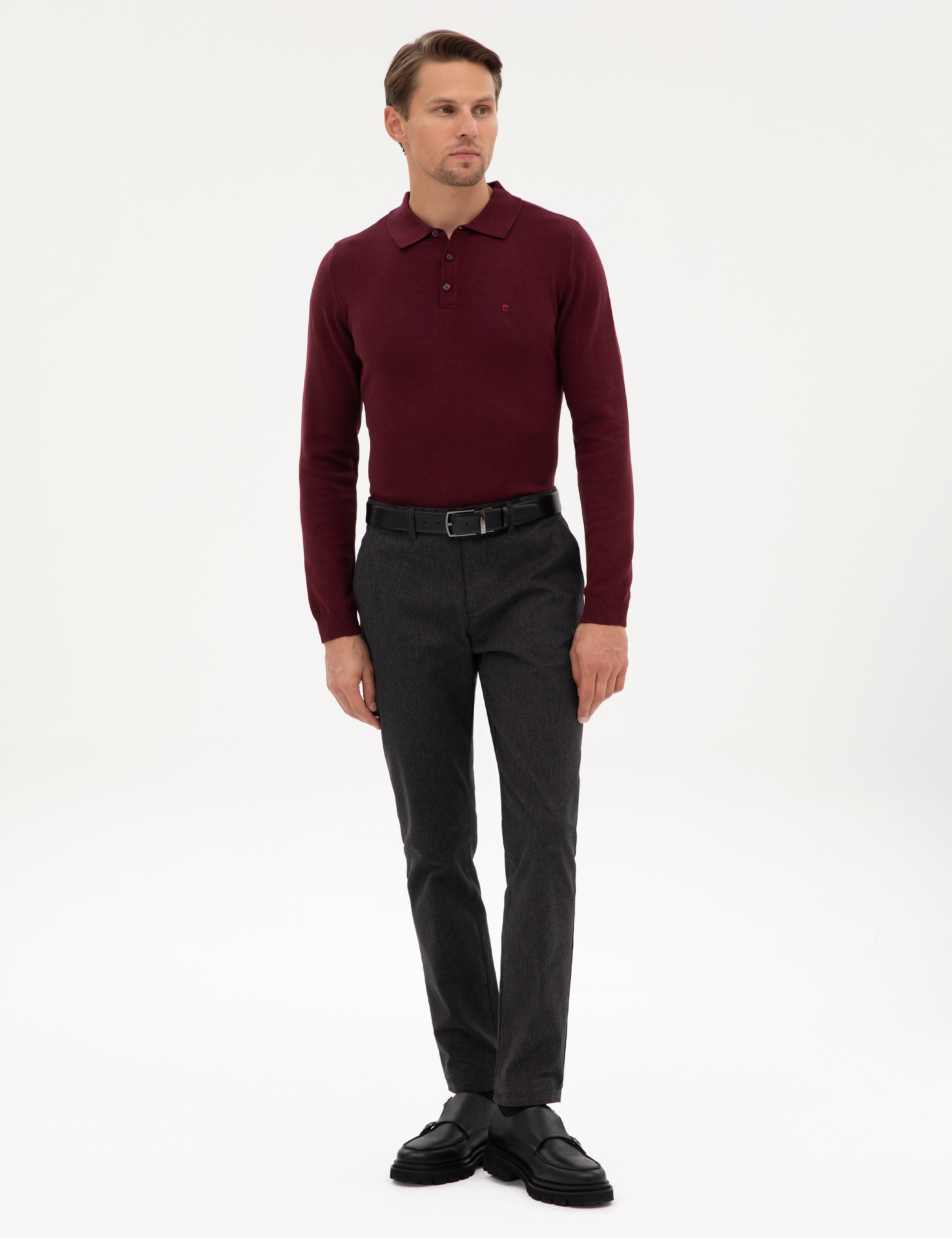 Siyah Slim Fit Kanvas Pantolon - Image 3