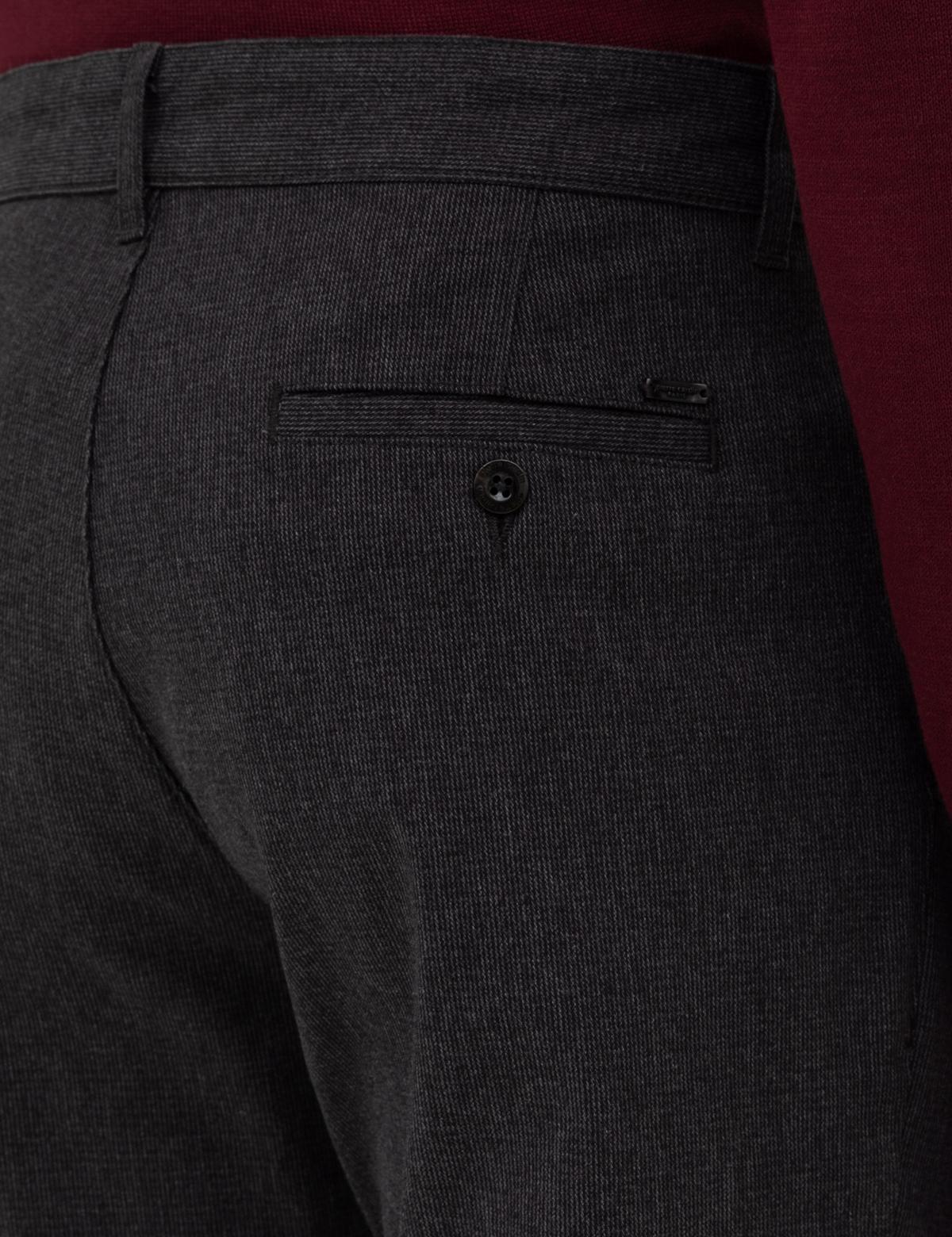 Siyah Slim Fit Kanvas Pantolon - 50317228131