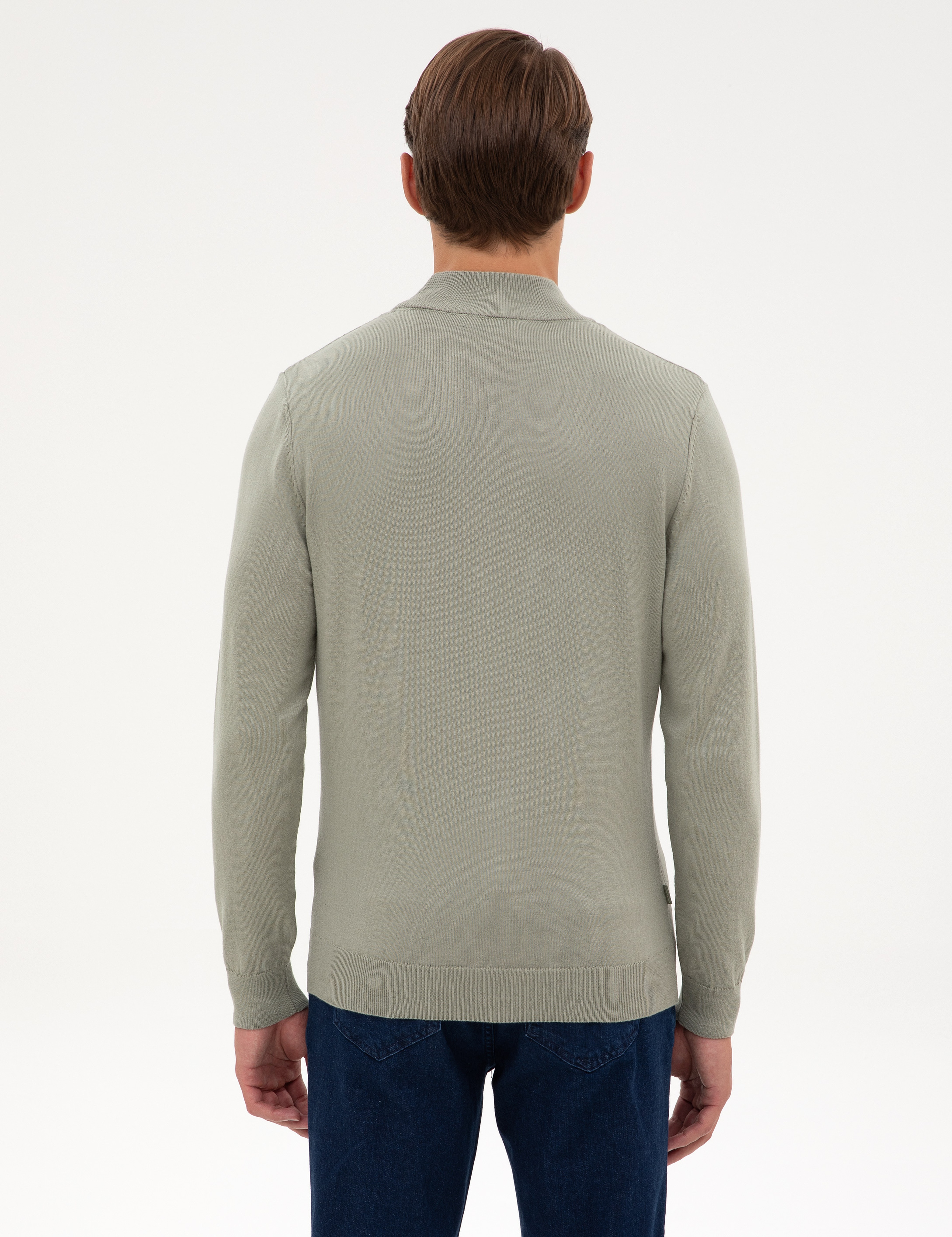 Ada Çayı Slim Fit Yarım Balıkçı Yaka Triko Kazak - Image 5