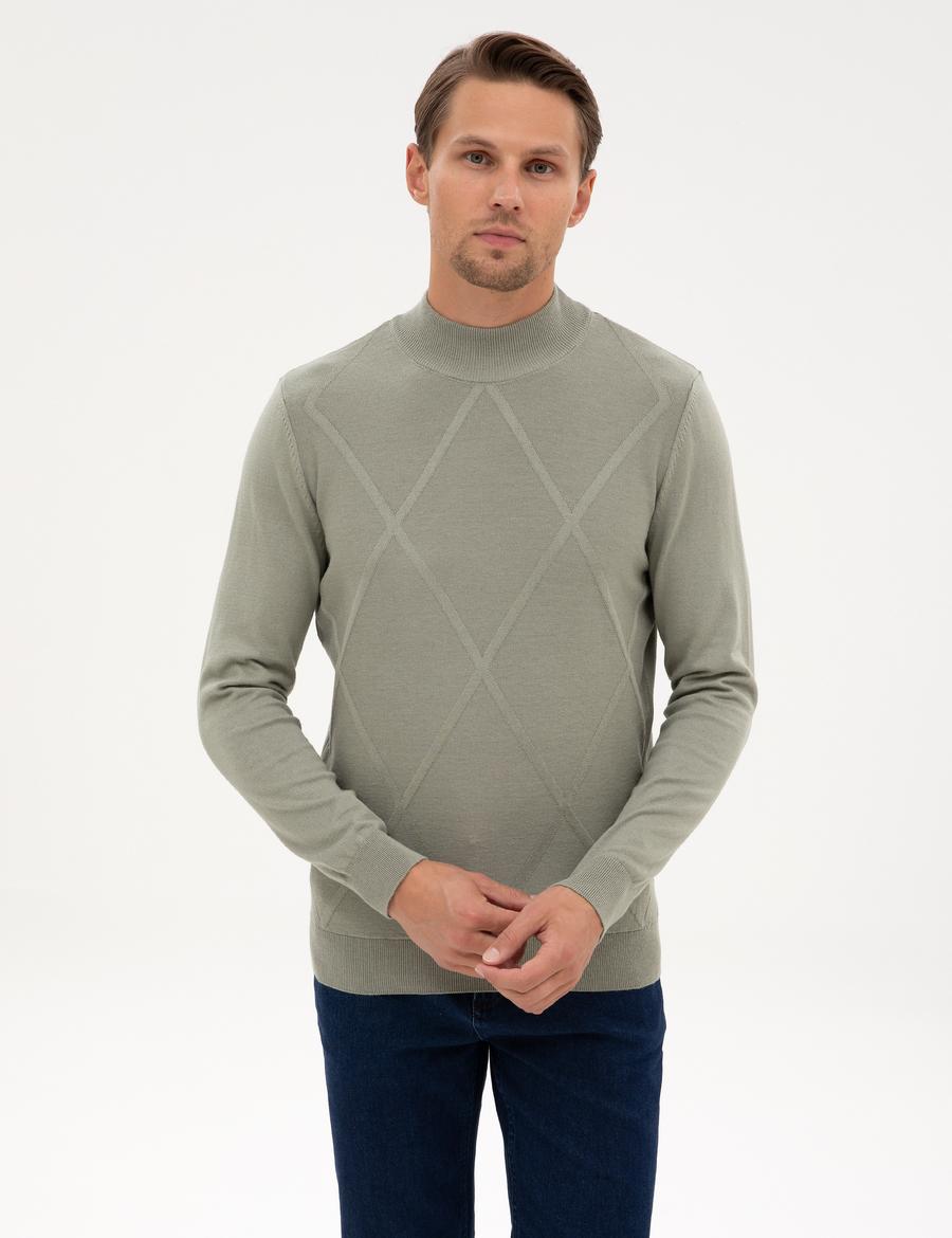 Ada Çayı Slim Fit Yarım Balıkçı Yaka Triko Kazak