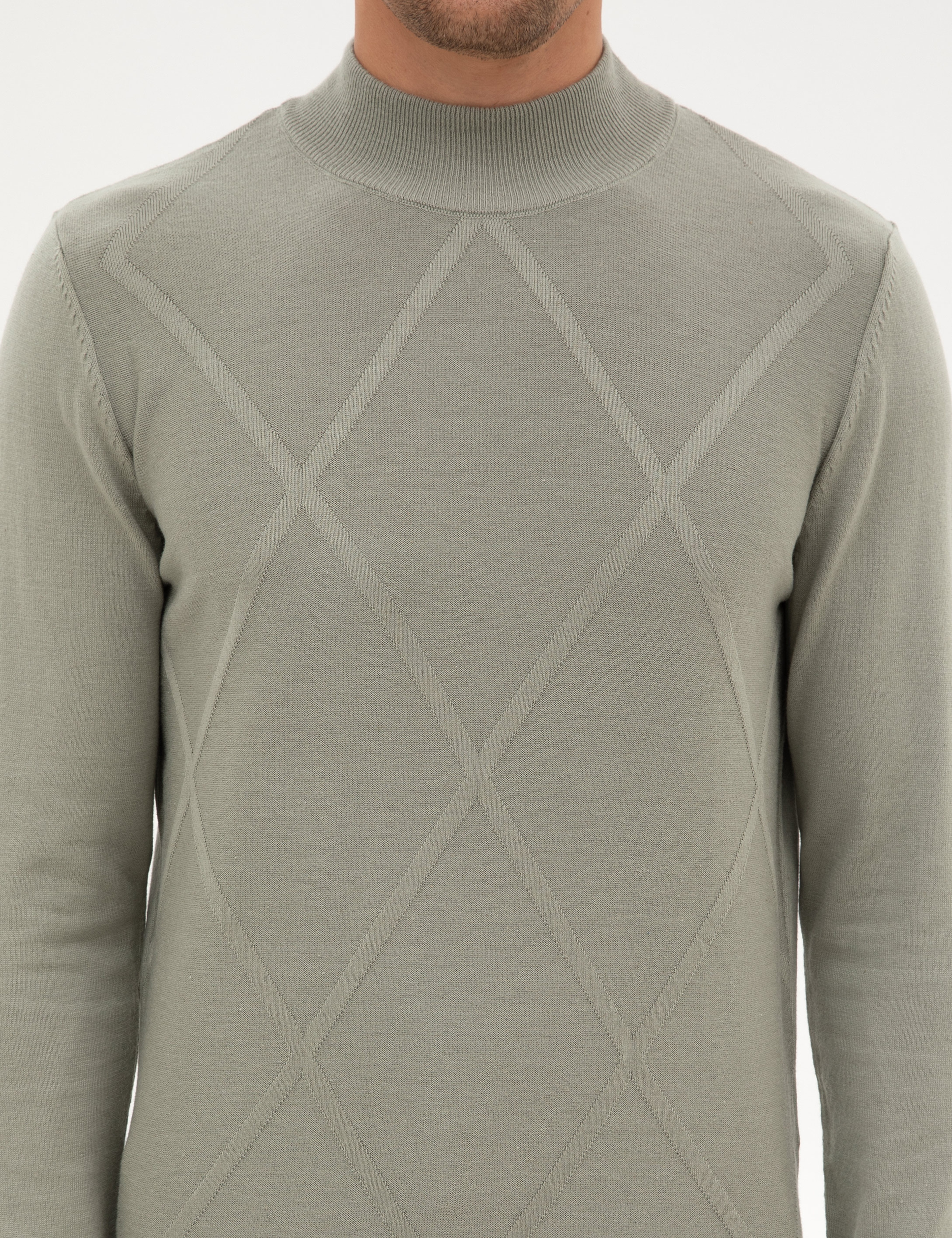 Ada Çayı Slim Fit Yarım Balıkçı Yaka Triko Kazak - Image 6