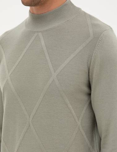 Ada Çayı Slim Fit Yarım Balıkçı Yaka Triko Kazak