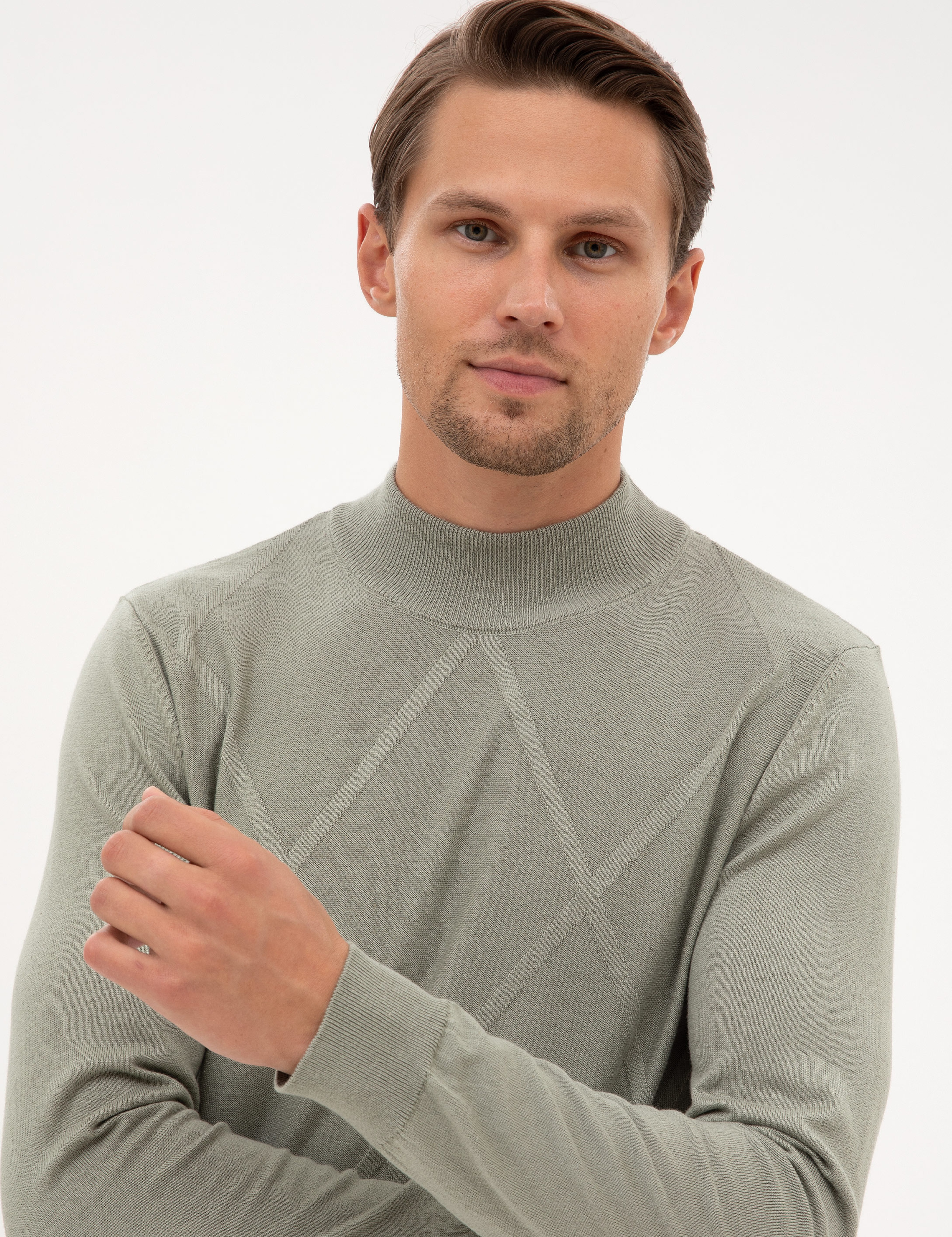 Ada Çayı Slim Fit Yarım Balıkçı Yaka Triko Kazak - Image 2