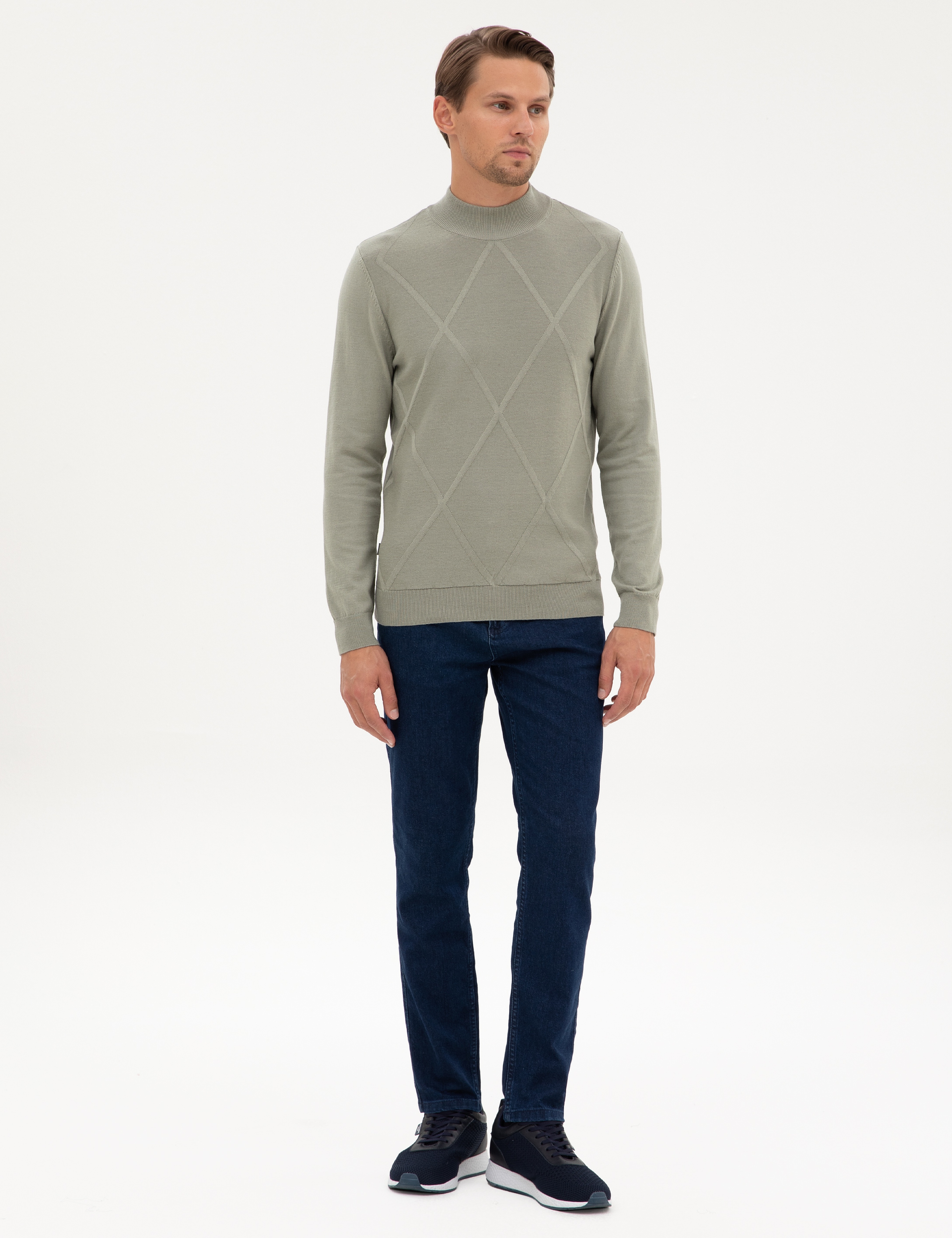 Ada Çayı Slim Fit Yarım Balıkçı Yaka Triko Kazak - Image 4