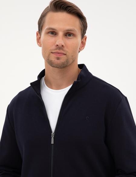 Lacivert Regular Fit Örme Hırka - 50317668005