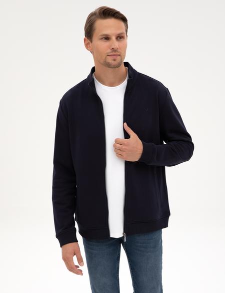 Lacivert Regular Fit Örme Hırka - 50317668005