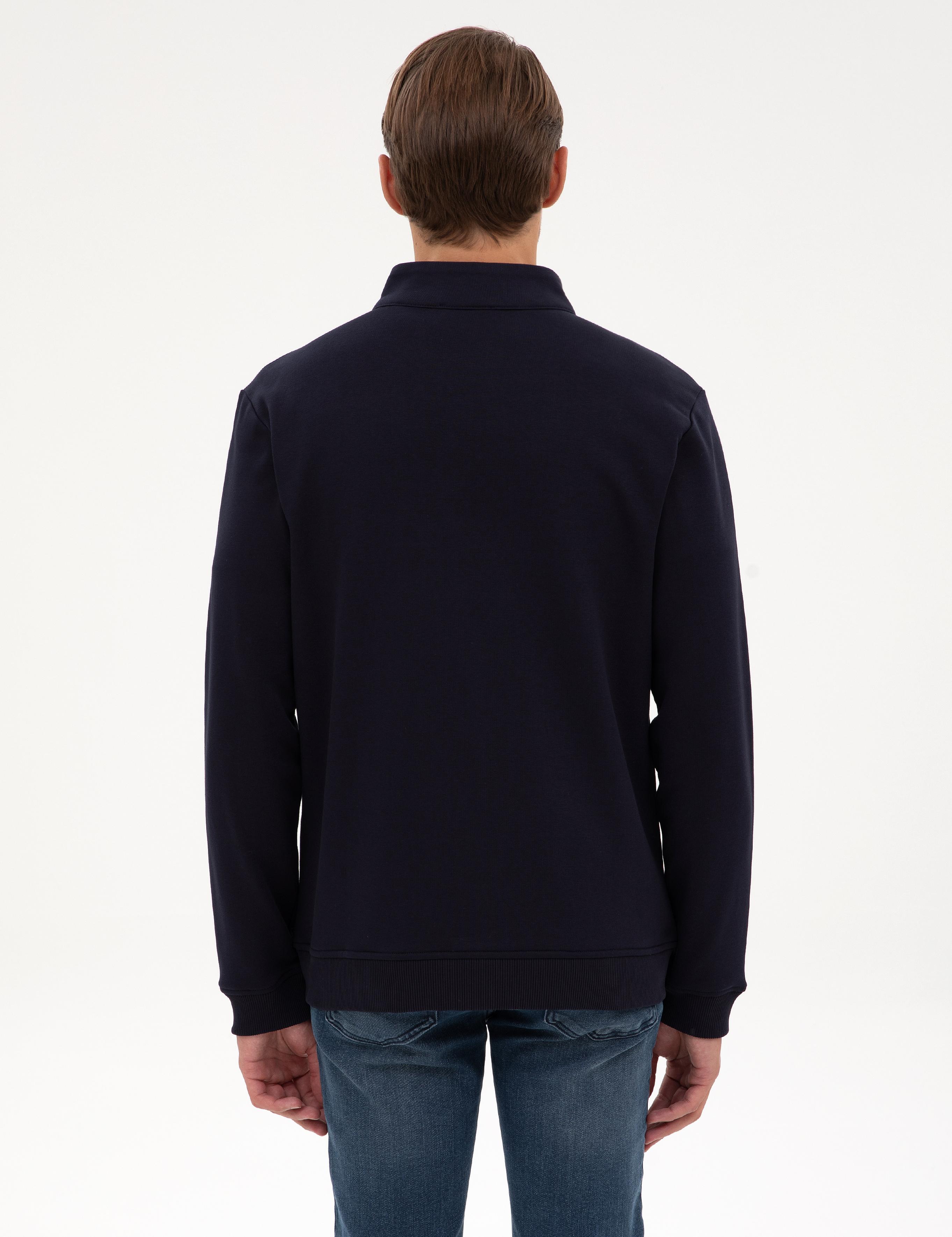 Lacivert Regular Fit Örme Hırka