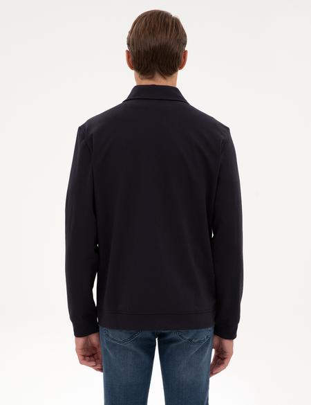 Lacivert Regular Fit Örme Hırka - 50313924003