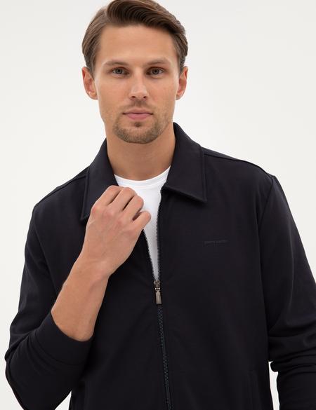 Lacivert Regular Fit Örme Hırka - 50313924003