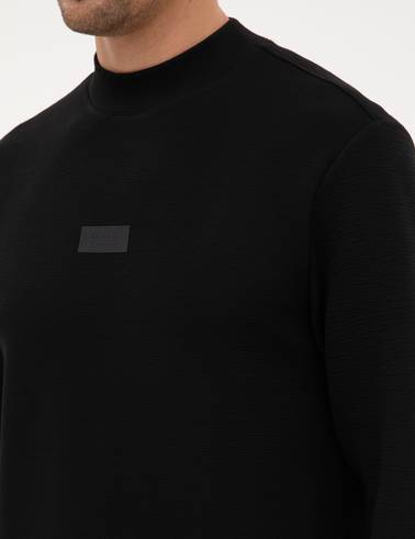 Siyah Regular Fit Sweatshirt