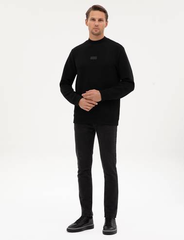 Siyah Regular Fit Sweatshirt