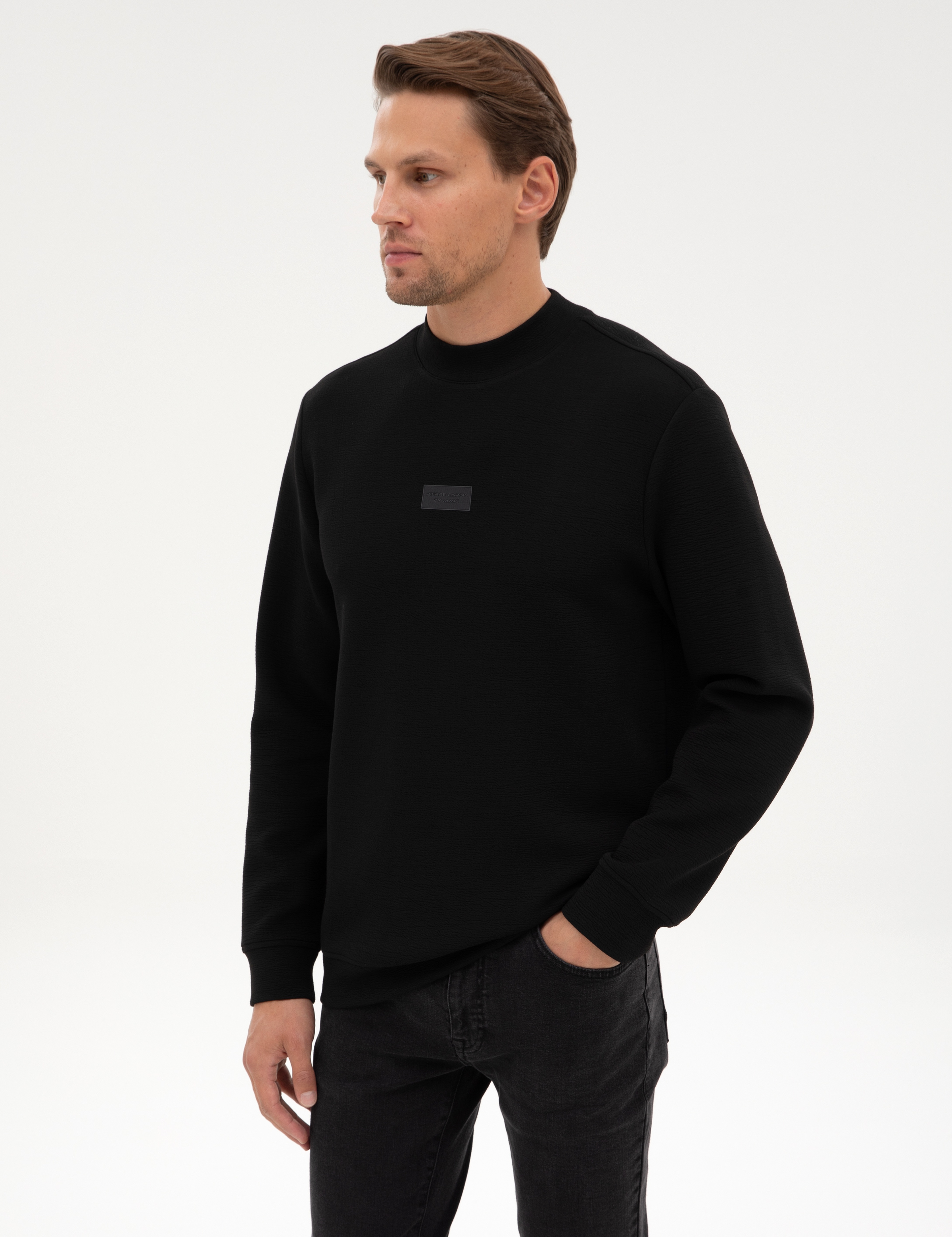 Siyah Regular Fit Sweatshirt - Image 3