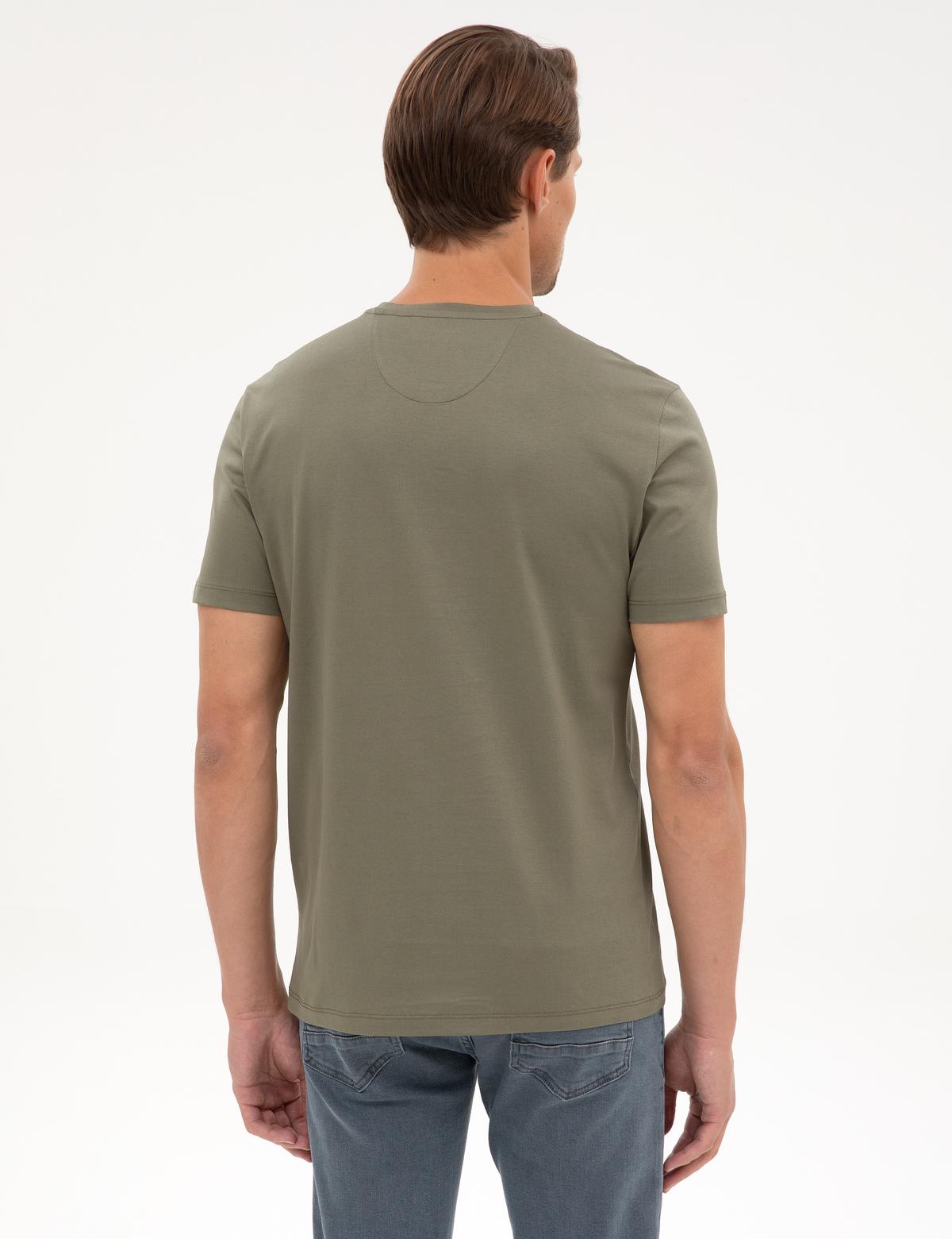 Haki Slim Fit Basic Tişört - 50320102034