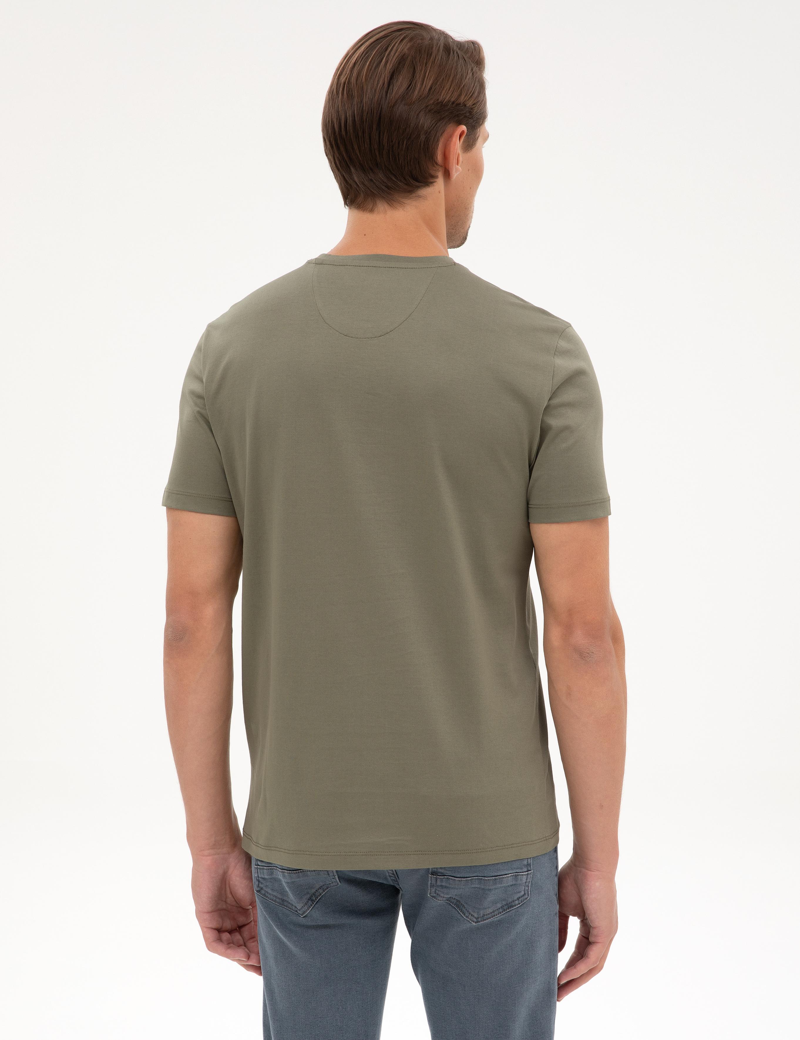 Haki Slim Fit Basic Tişört