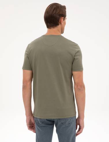Haki Slim Fit Basic Tişört