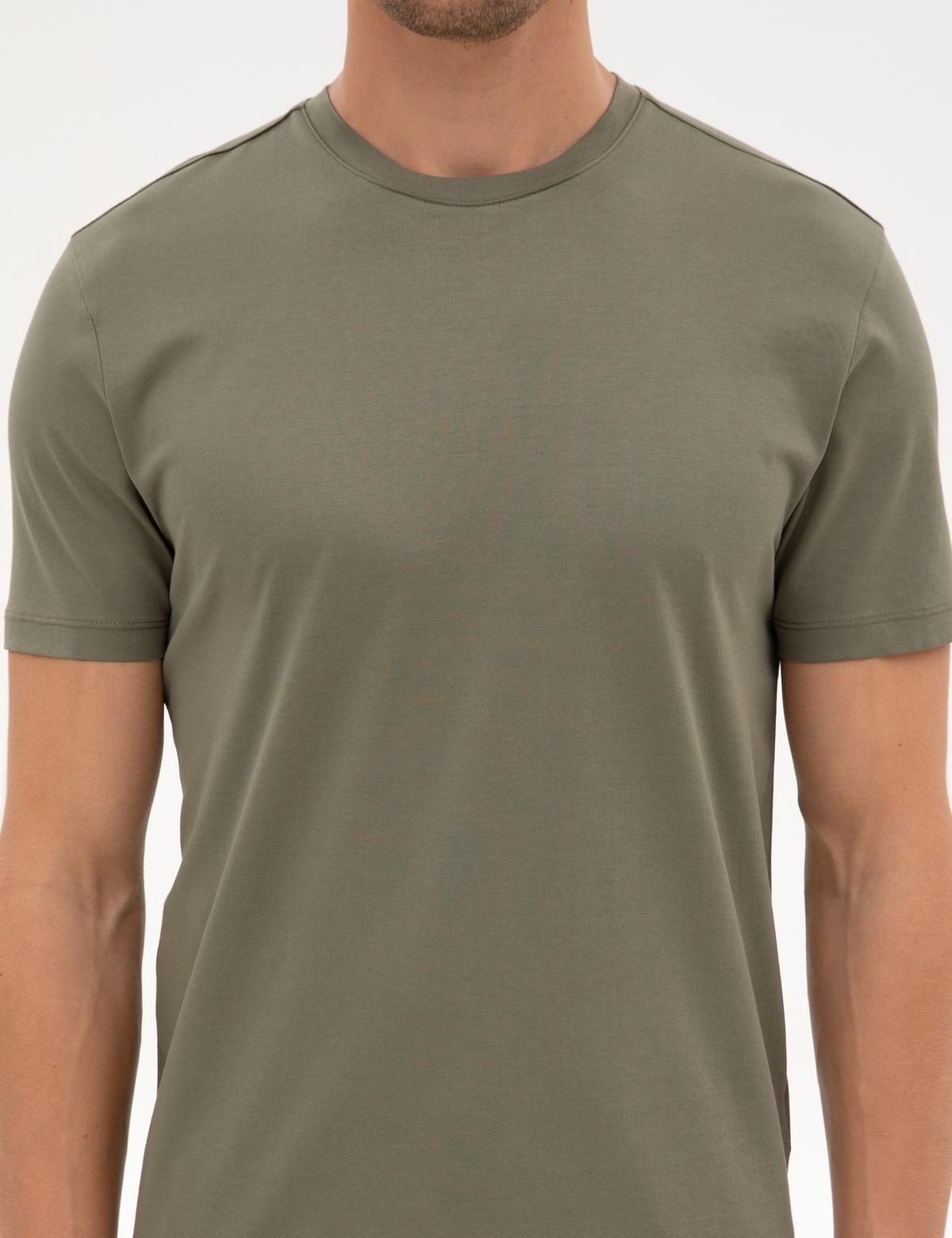 Haki Slim Fit Basic Tişört - 50320102034