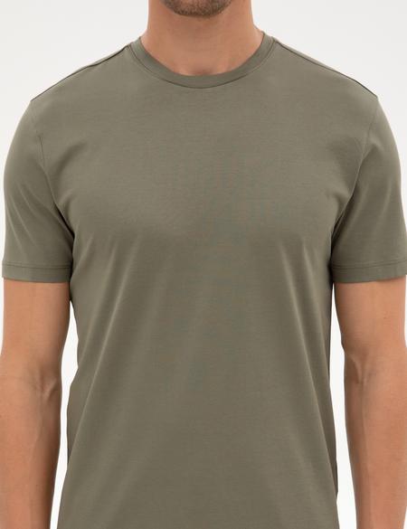 Haki Slim Fit Basic Tişört - 50320102034