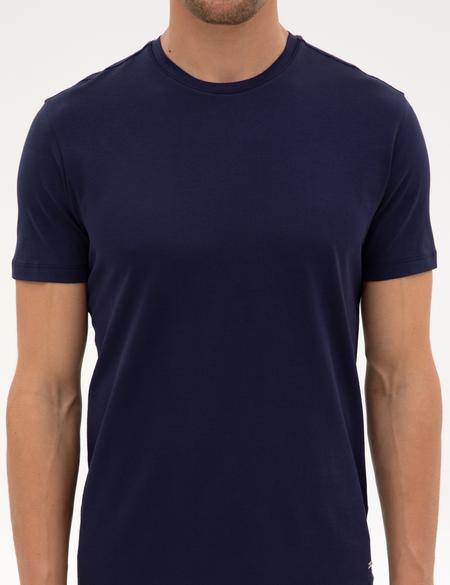 Lacivert Slim Fit Basic Tişört - 50320102020