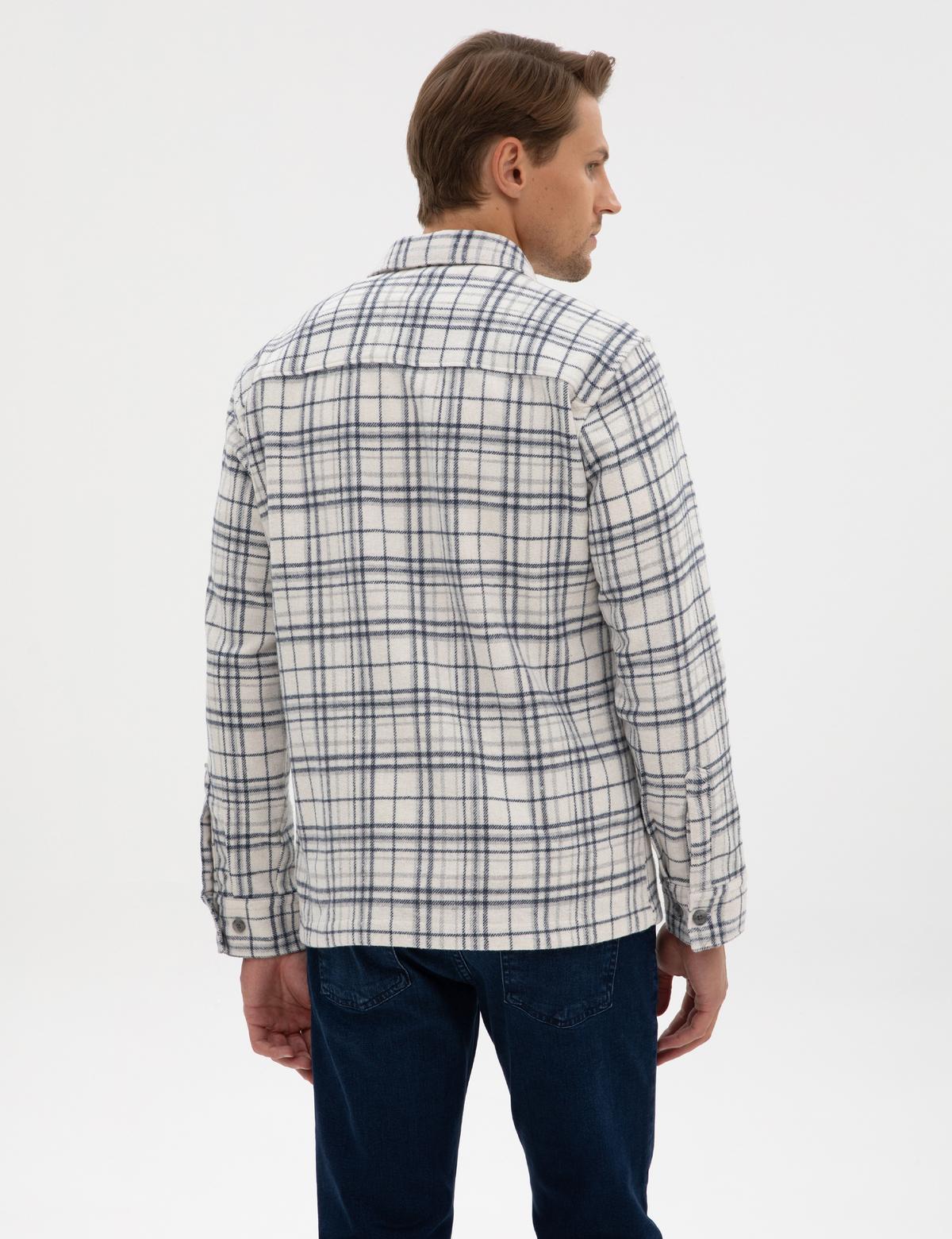 Lacivert Klasik Yaka Comfort Fit Oduncu Gömlek - 50316753001