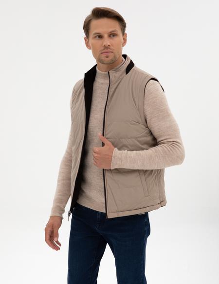 Kahverengi Suni Deri Ceket - 50318039004