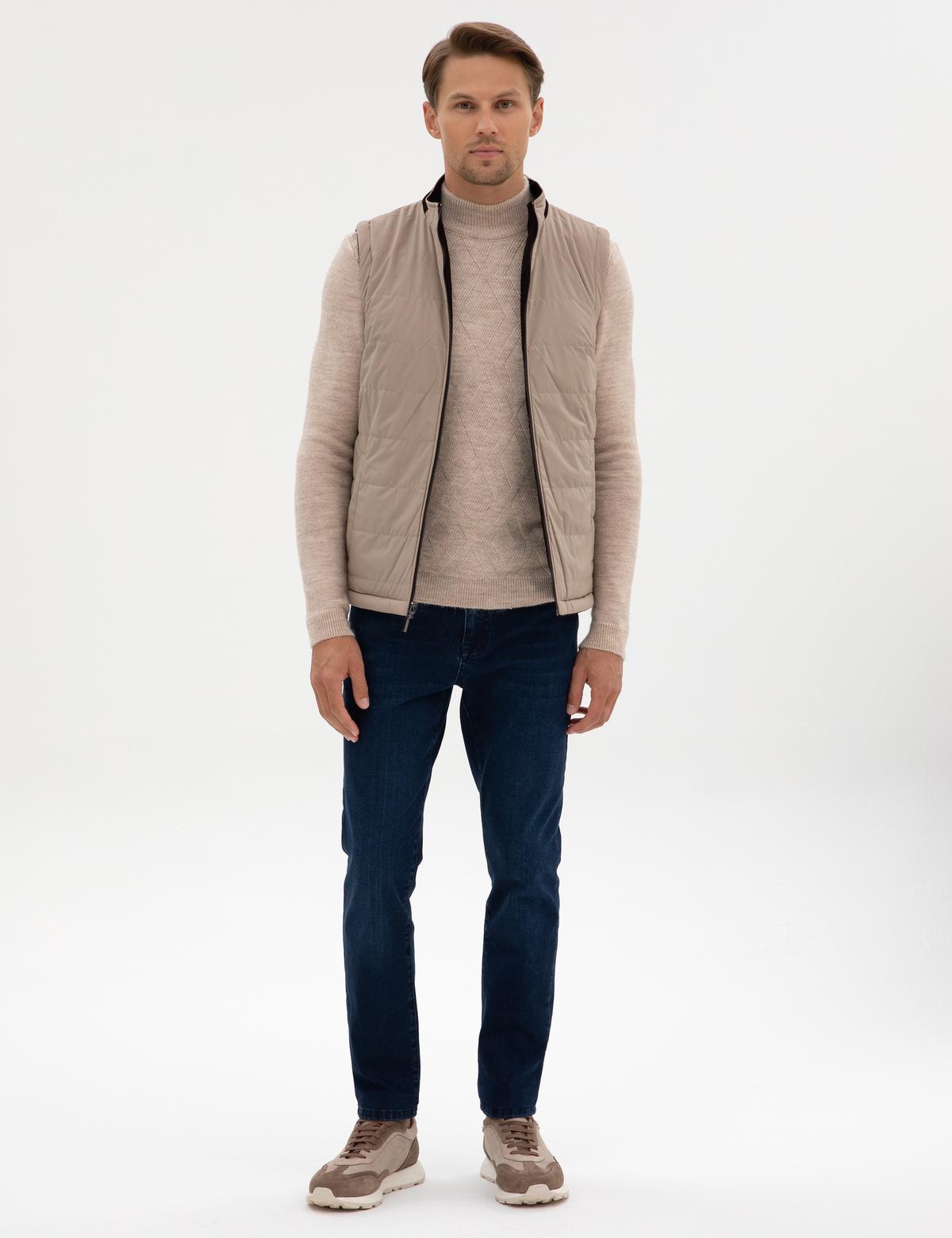 Kahverengi Suni Deri Ceket - 50318039004