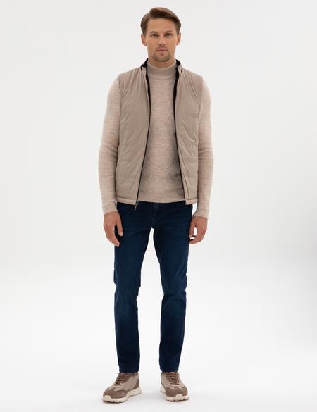 Kahverengi Suni Deri Ceket - 50318039004