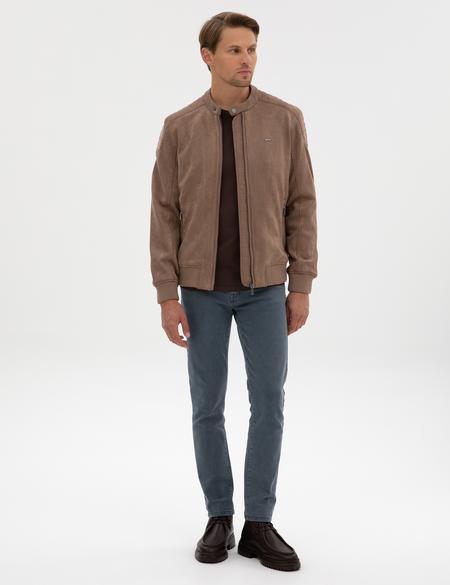 Vizon Suni Deri Ceket - 50318038013