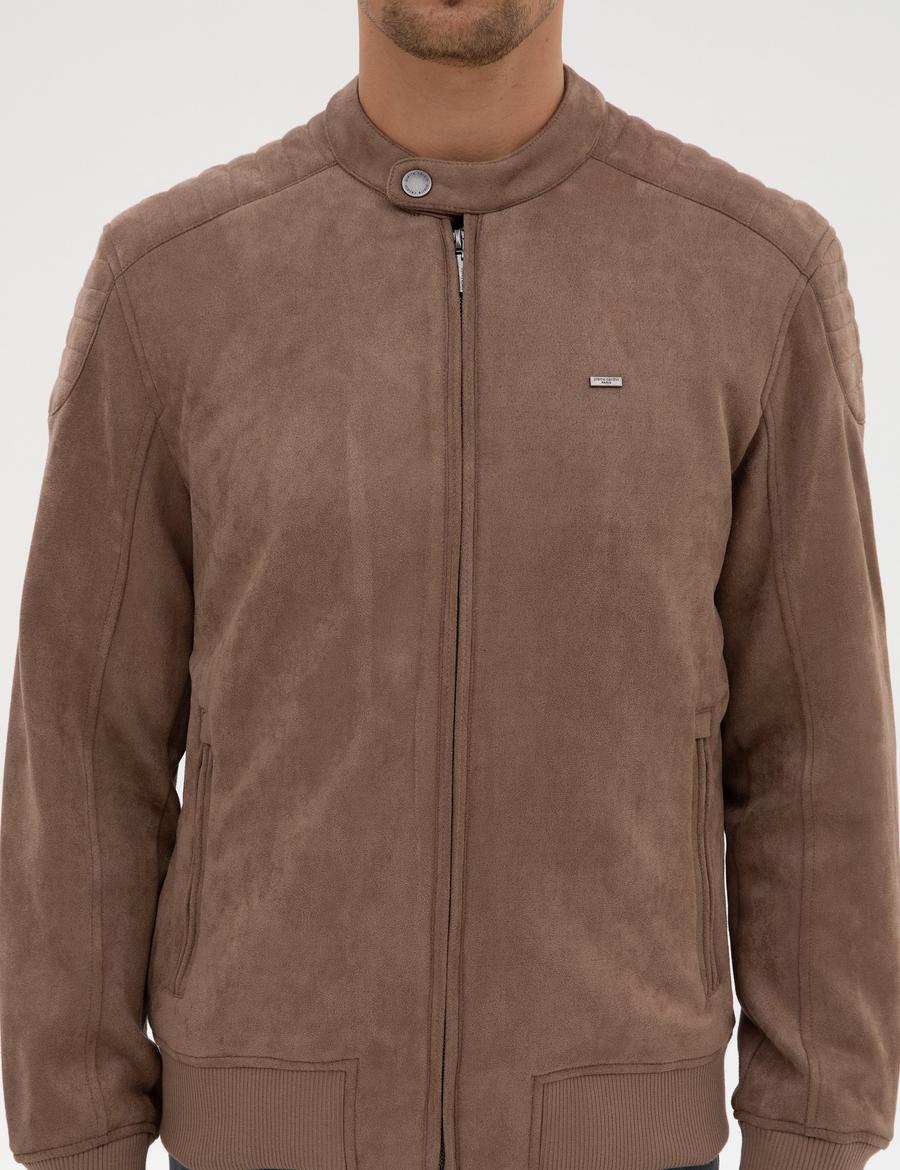 Vizon Suni Deri Ceket