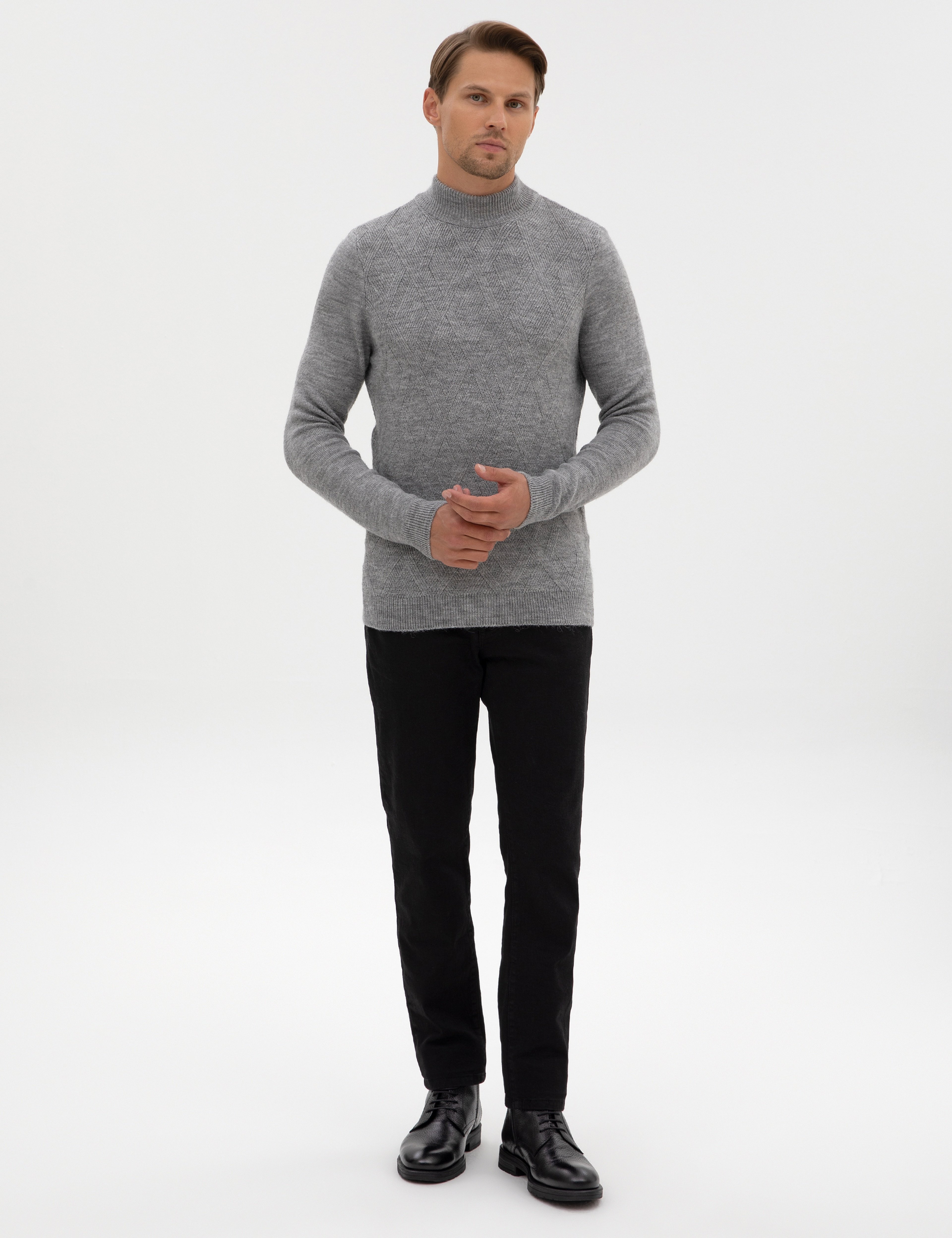 Siyah Straight Fit Jean Pantolon - Image 3