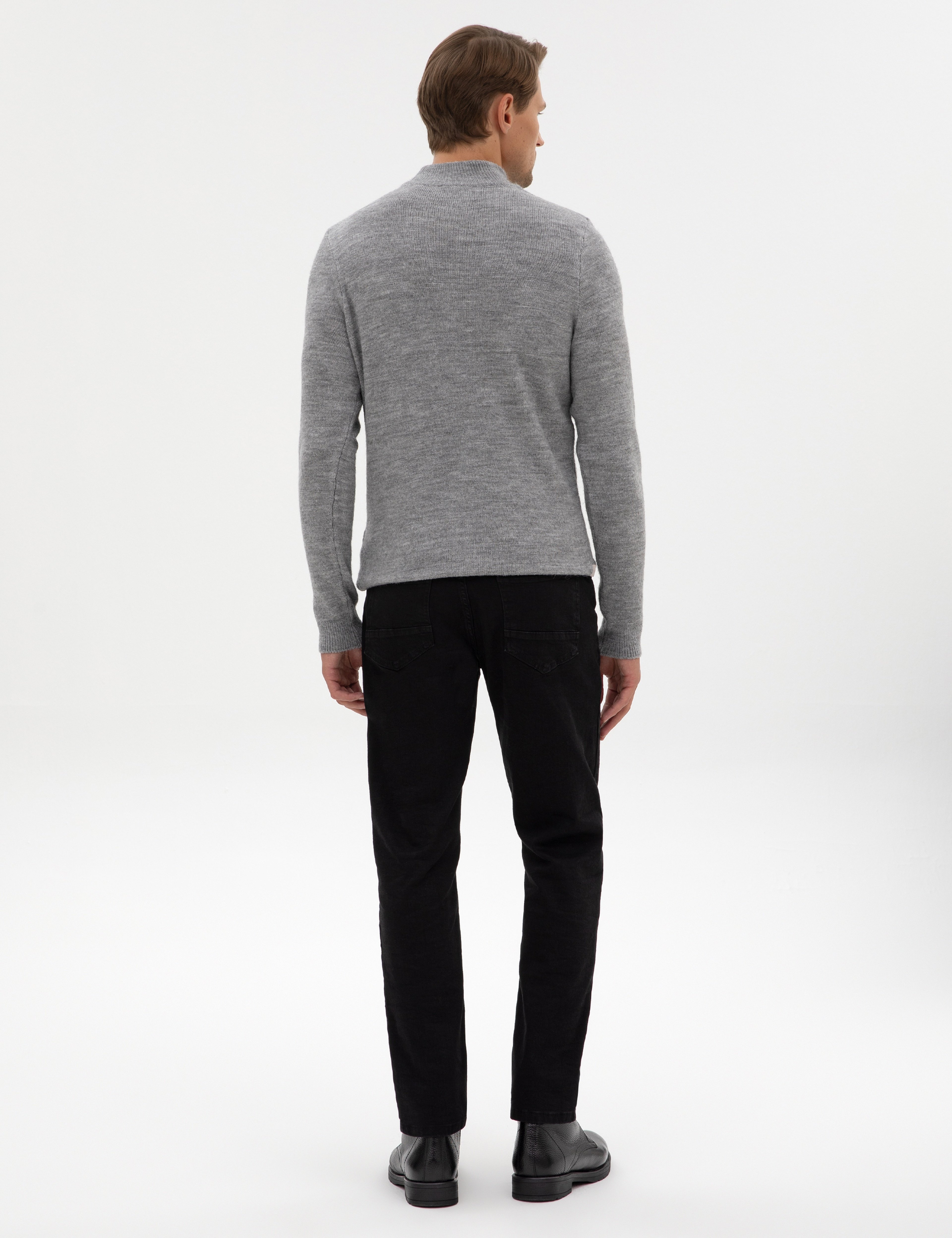 Siyah Straight Fit Jean Pantolon