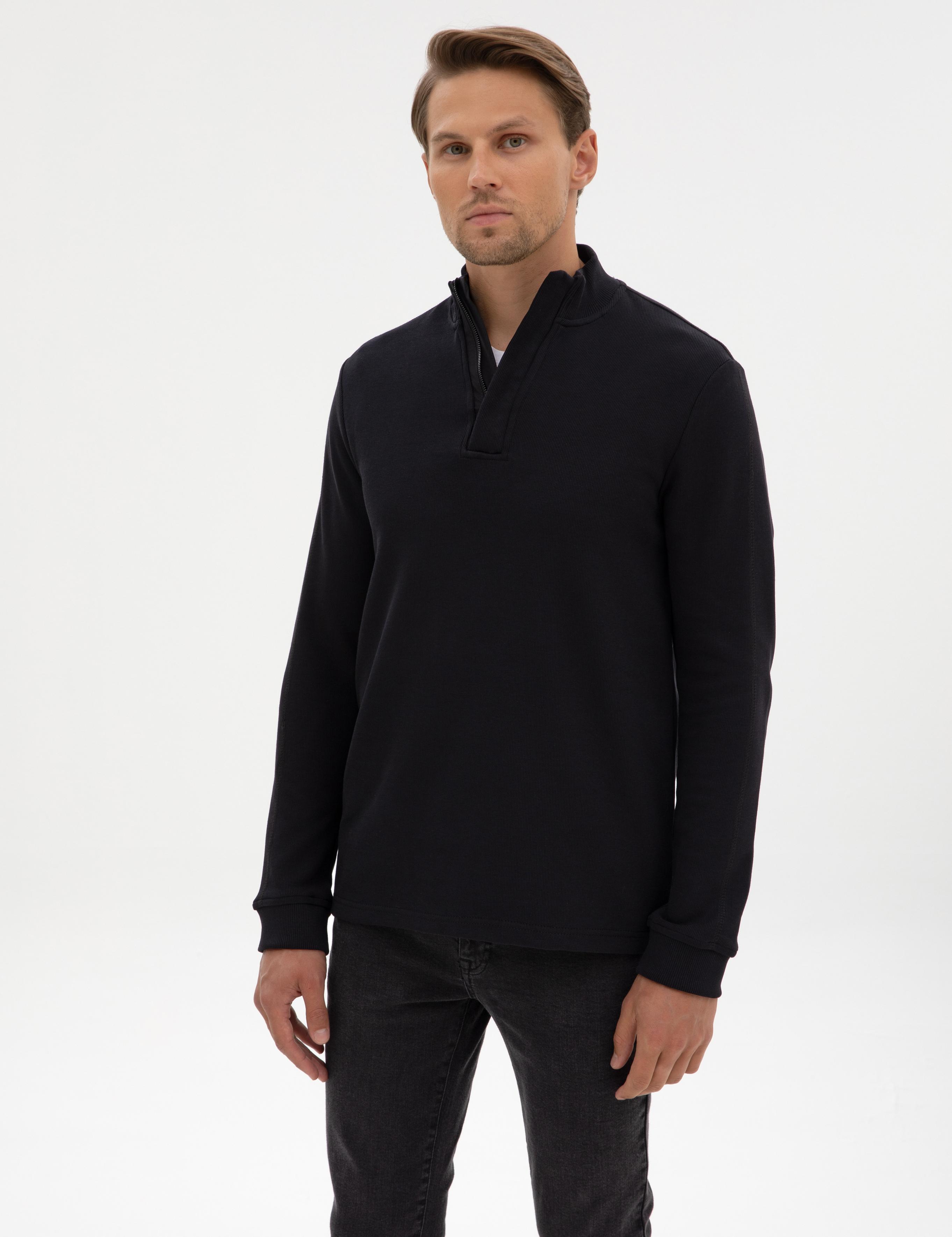 Siyah Regular Fit Sweatshirt