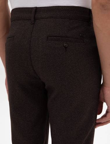 Kahverengi Slim Fit Kanvas Pantolon
