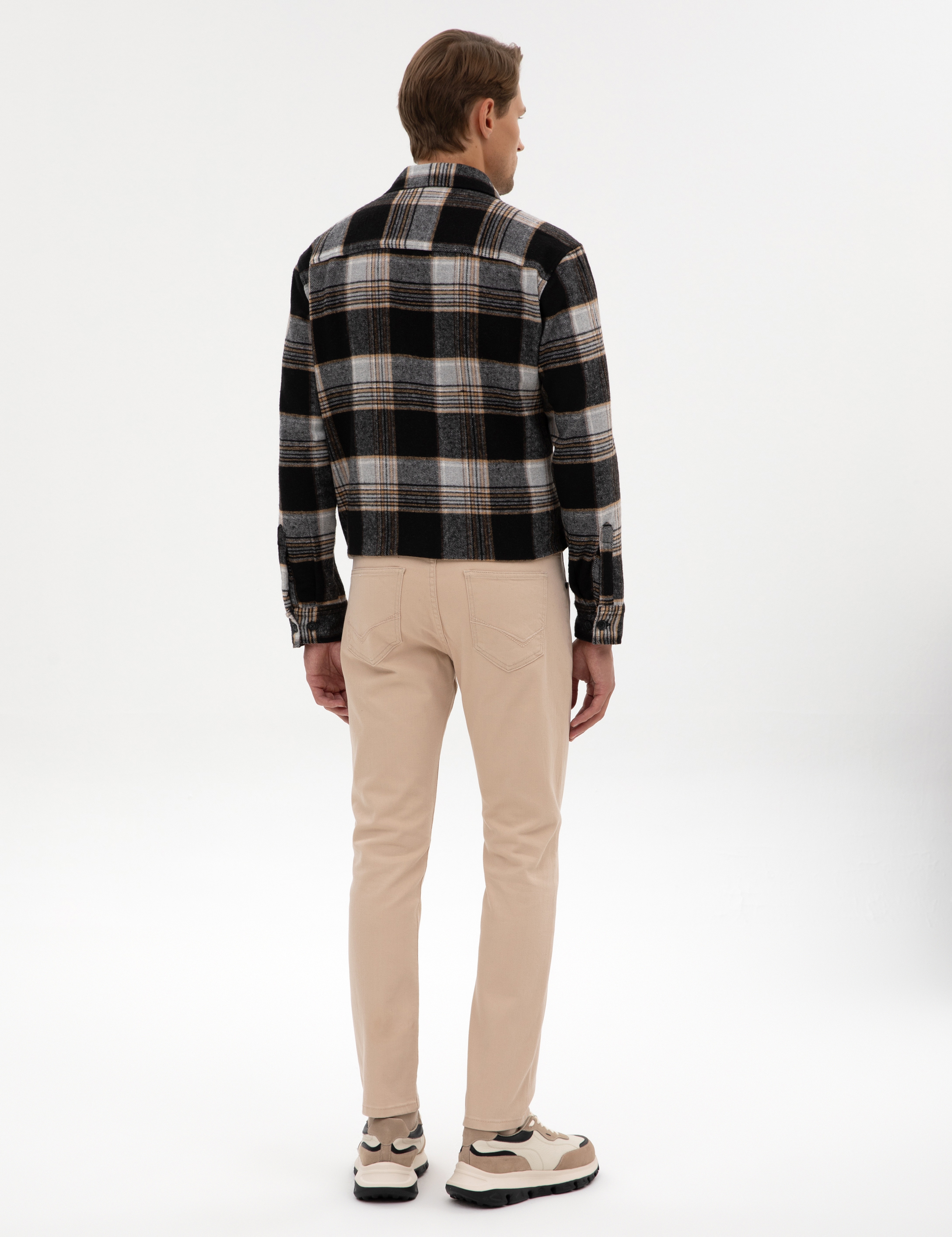 Bej Slim Fit Jean Pantolon - Image 4