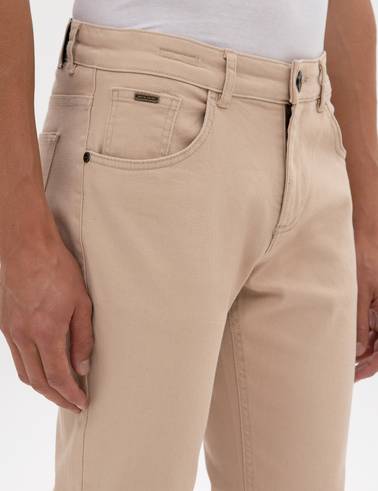 Bej Slim Fit Jean Pantolon