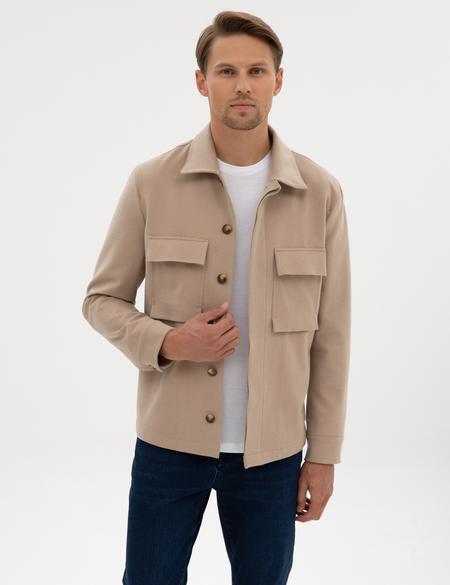 Bej Regular Fit Gömlek Ceket - 50311561137