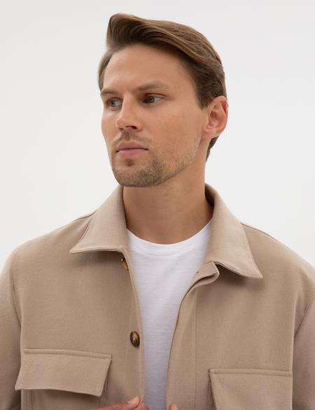 Bej Regular Fit Gömlek Ceket - 50311561137