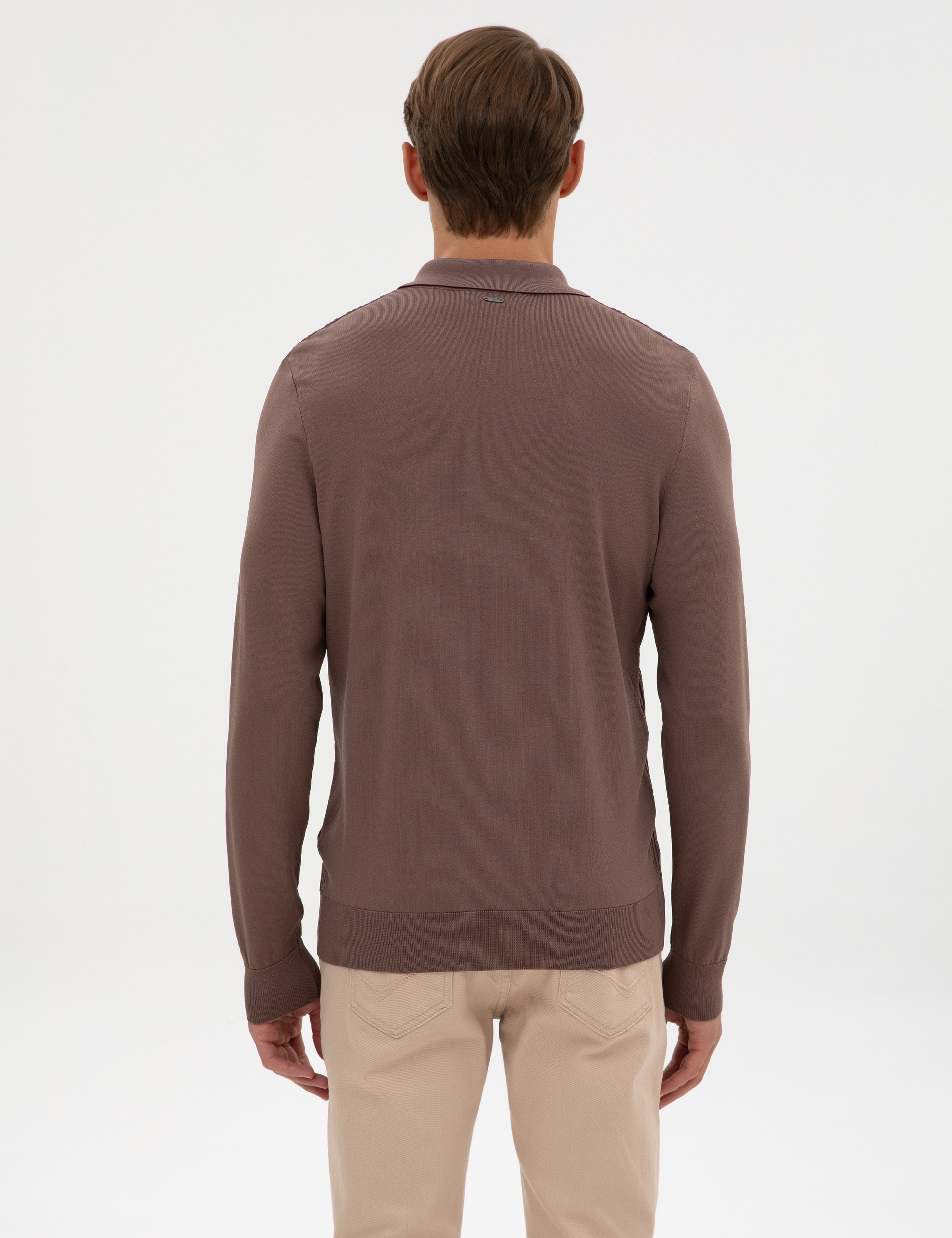 Vizon Regular Fit Bisiklet Yaka Fermuarlı Triko Kazak - Image 5