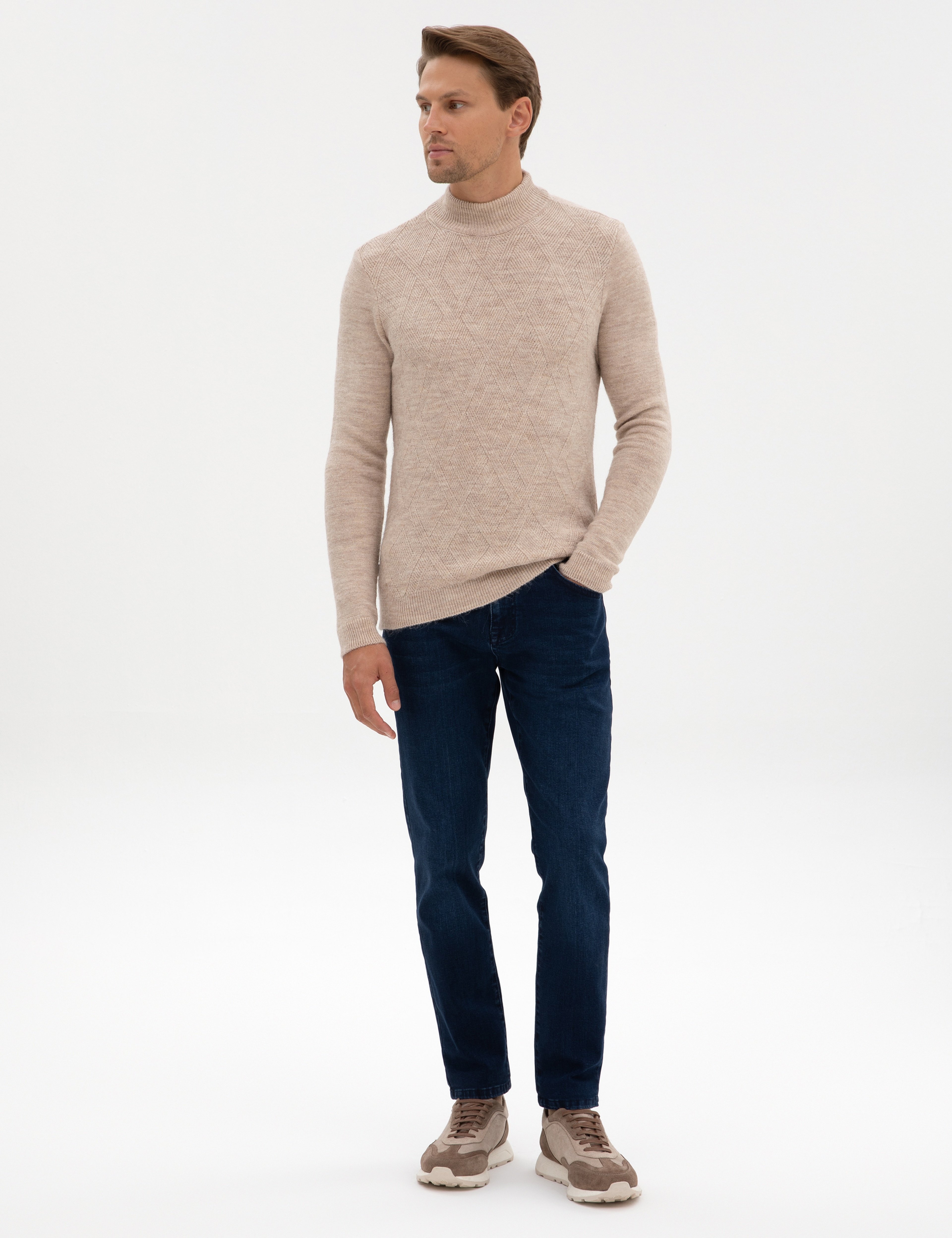 Lacivert Slim Fit Jean Pantolon