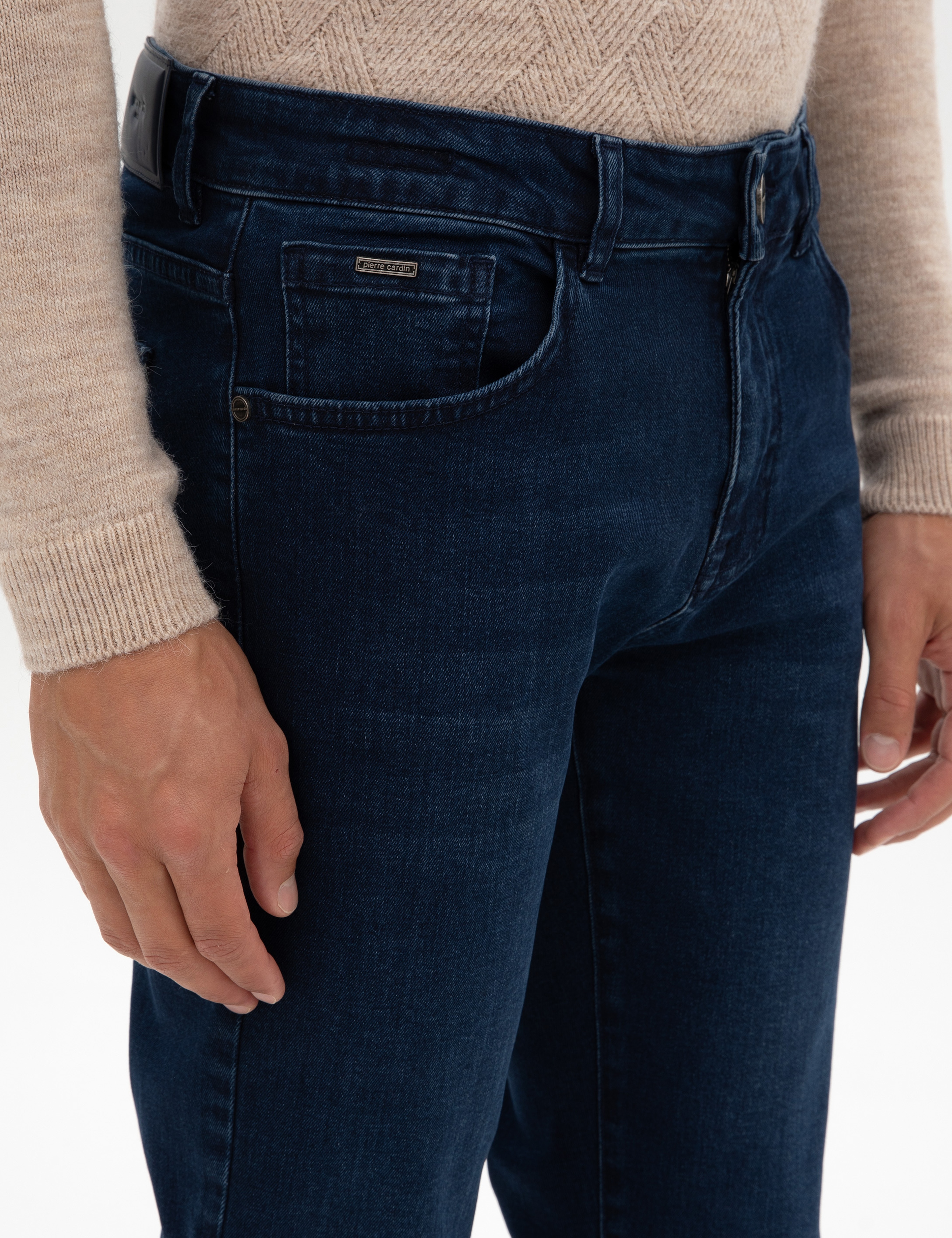 Lacivert Slim Fit Jean Pantolon - Image 5